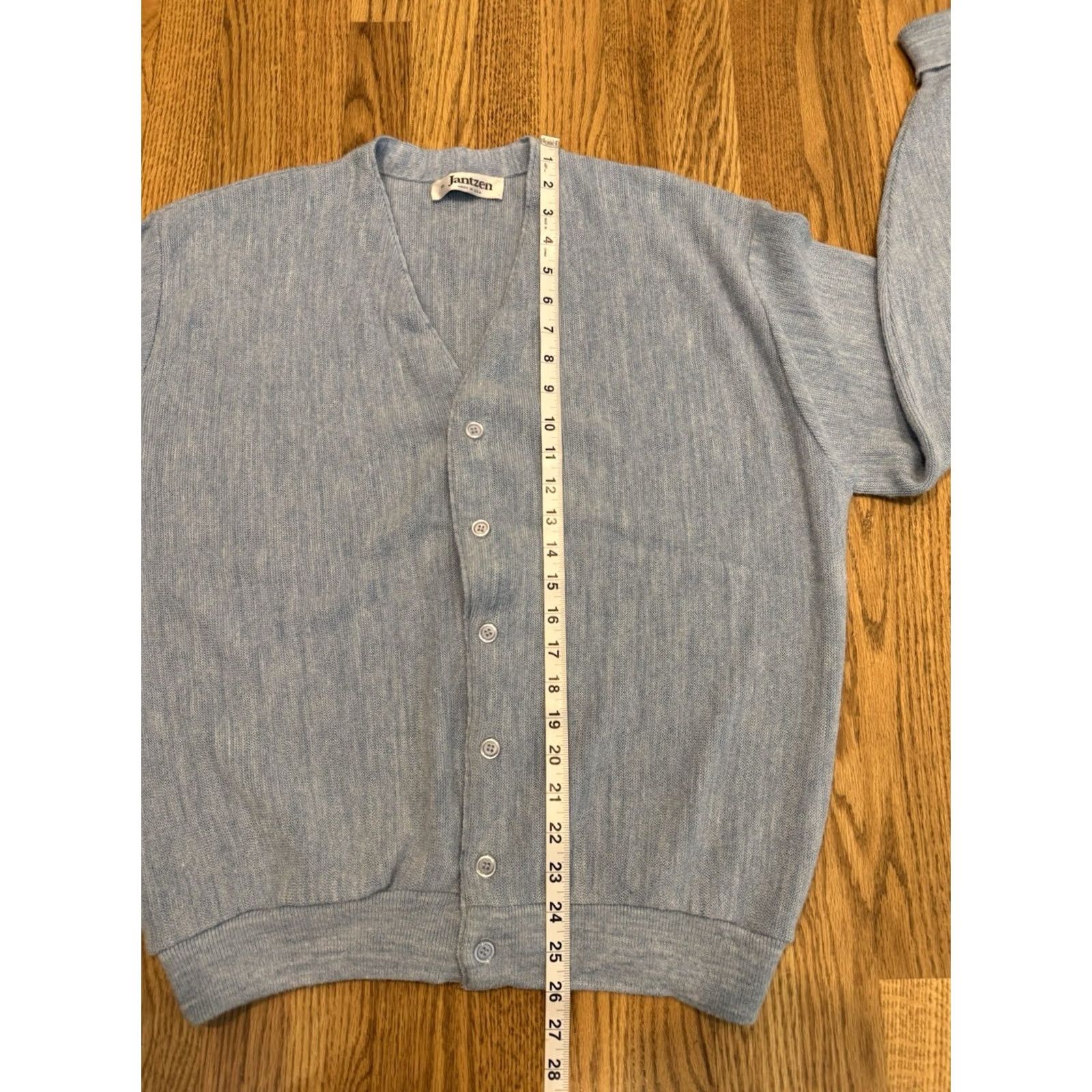 Jantzen VINTAGE Jantzen Cardigan Button Up Sweater XL Unisex Adults USA Blue Button Knit Long Sleeve Size US XL / EU 56 / 4 - 3 Thumbnail
