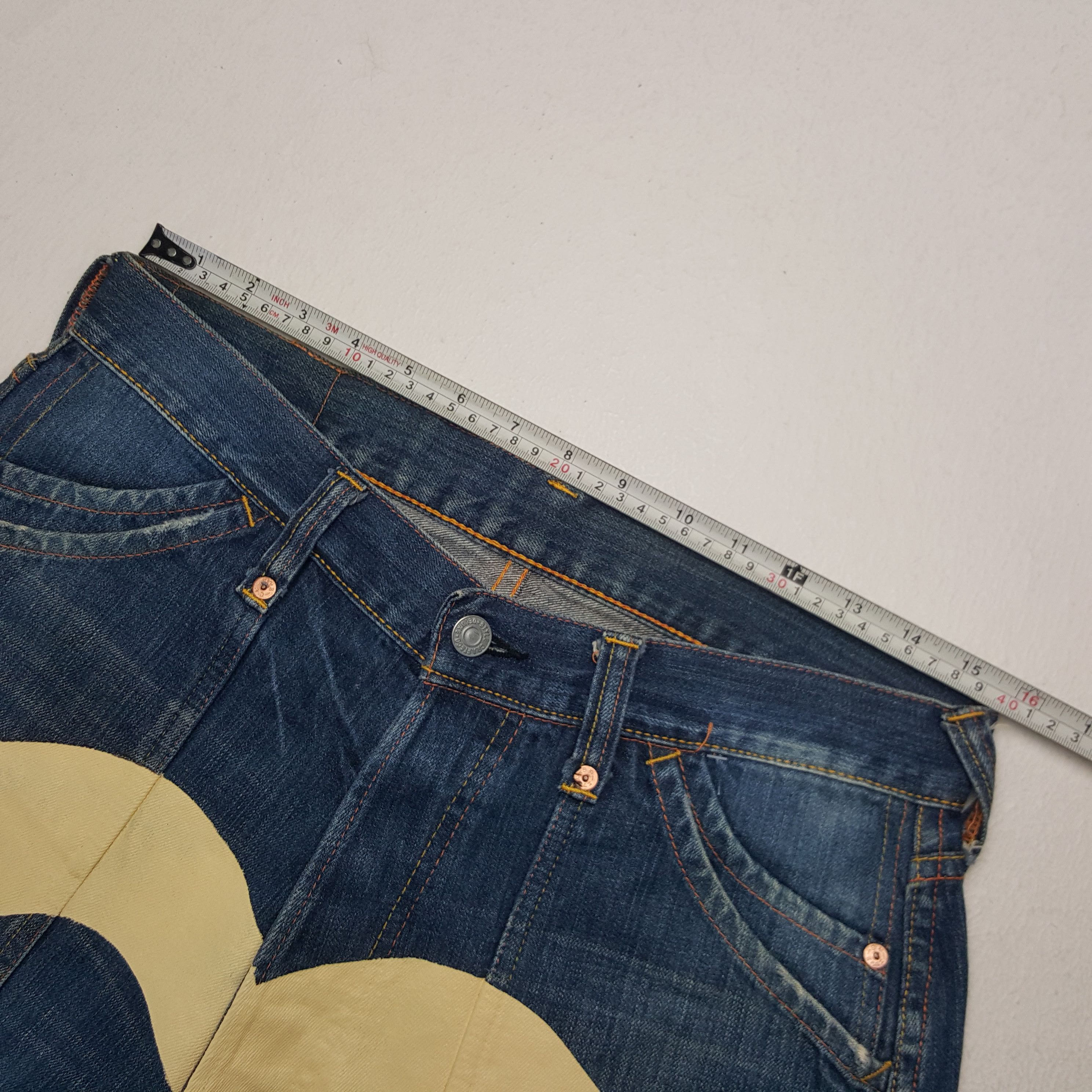 Evisu × Japanese Brand × Vintage Vintage Evisu Japanese Brand Daicock Custom Art Denim Jeans Size US 31 - 9 Thumbnail