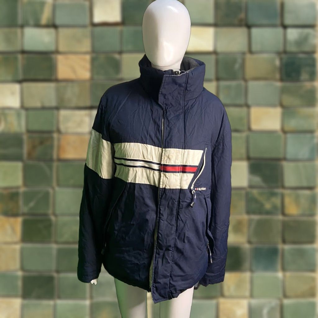 VINTAGE Tommy Hilfiger Men's Windbreaker Jacket Bomber 90s Logo