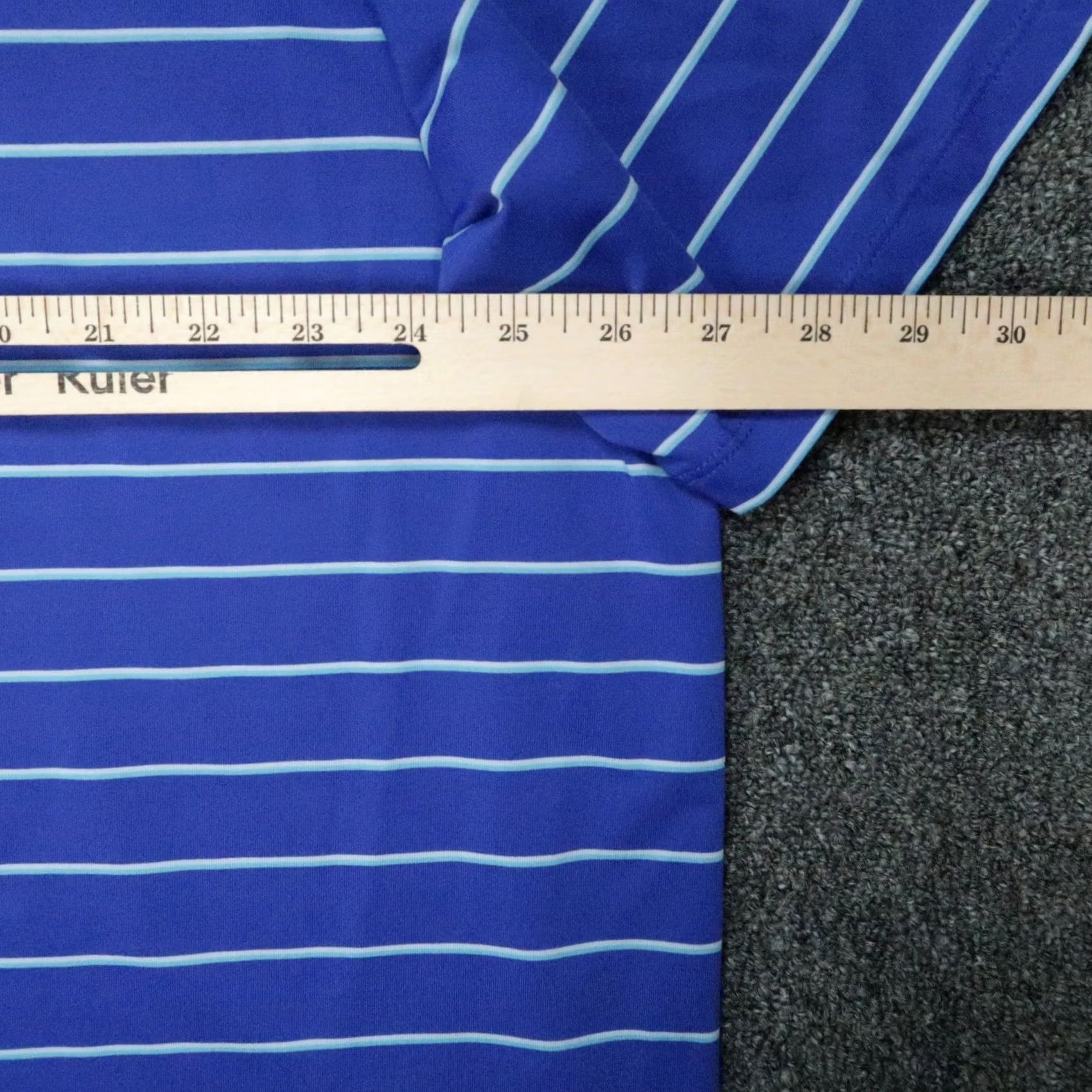 Vintage Greyson Polo Shirt Mens XL Blue Striped Short Sleeve Golf Moisture Wicking Athletic Stretch Polo Shirt Size US XL / EU 56 / 4 - 7 Thumbnail