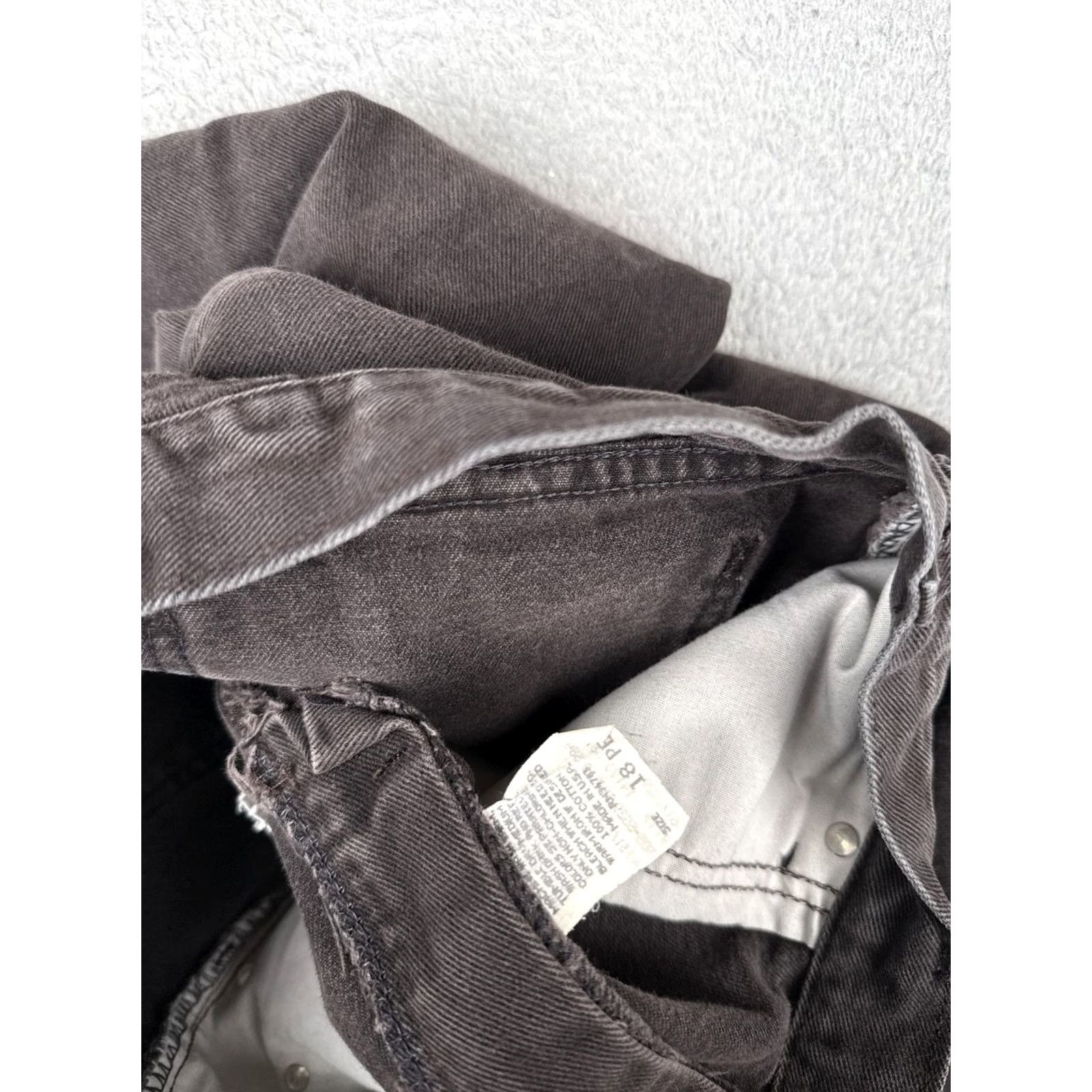 Lee Lee Tapered Jeans Womens 18P Gray Charcoal Wash High Rise Relaxed Denim 32x27 Jeans Size 40" / US 18 - 6 Thumbnail