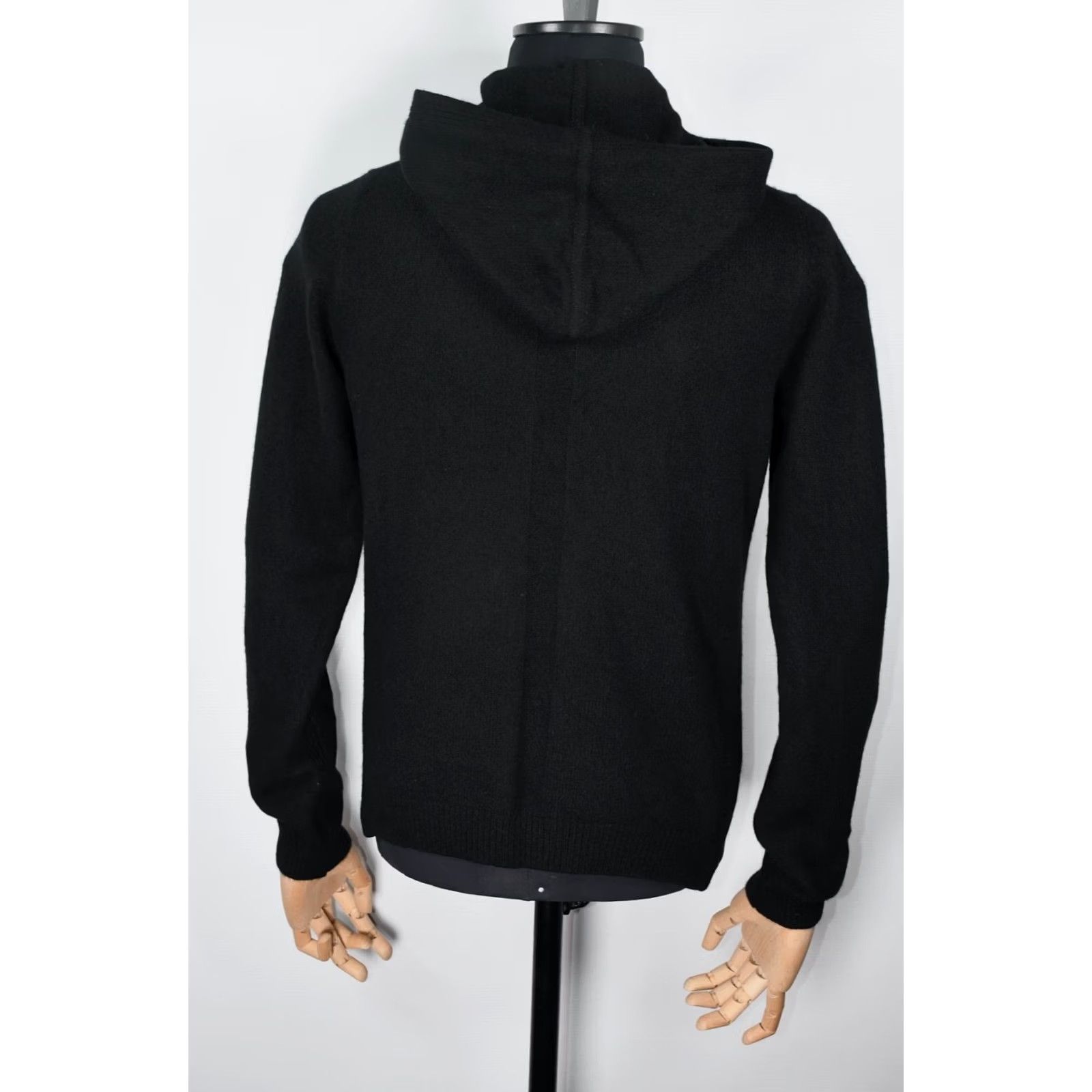 Rick Owens RICK OWENS Sweater Hooded XL Black 97%Cashmere 3%Wool Wool-Blend Knit Pullover Men Size XL Classic Size US XL / EU 56 / 4 - 3 Thumbnail