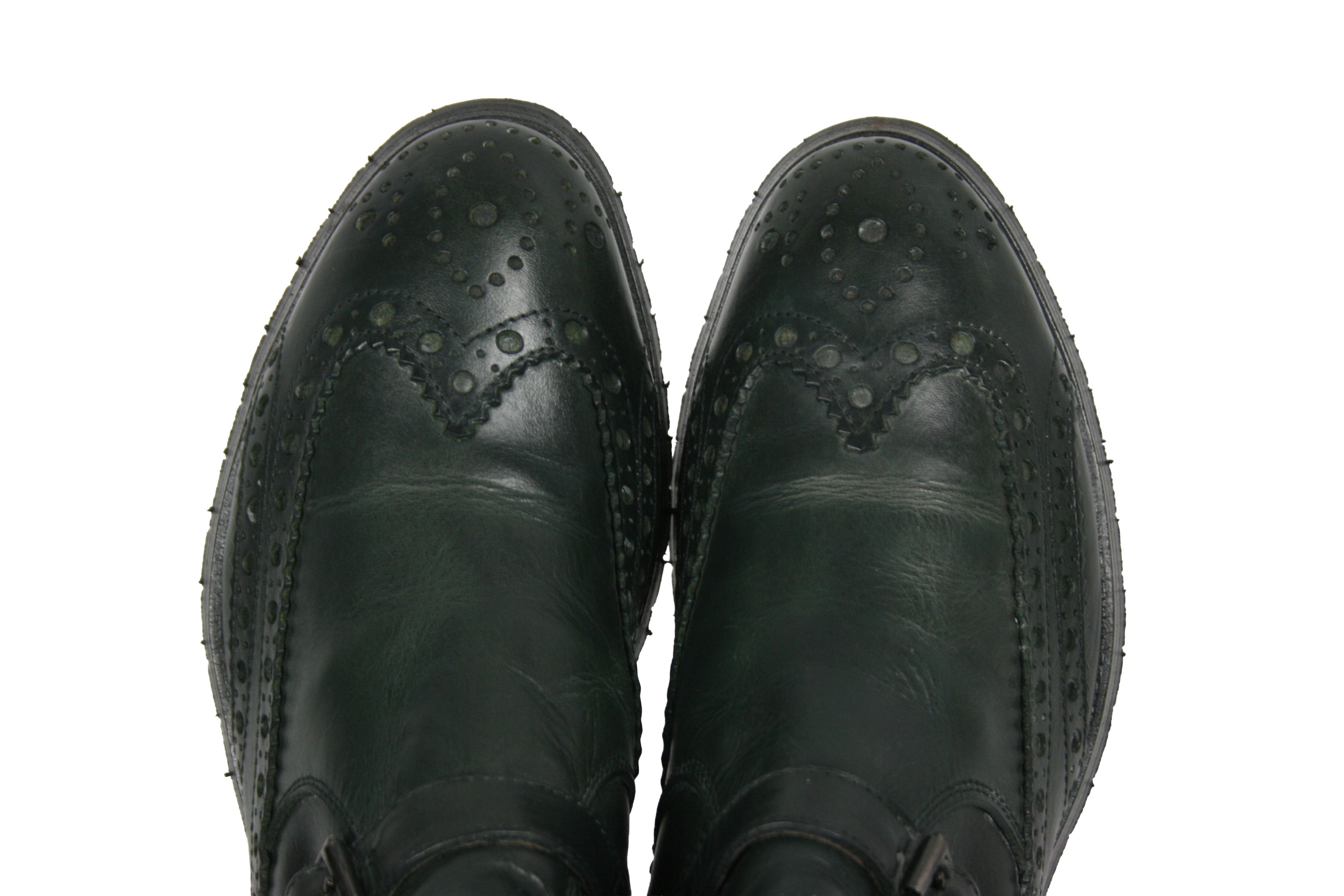 Shoto Engineered Biker Military Brogue Leather Boots Size US 6 / IT 36 - 6 Thumbnail