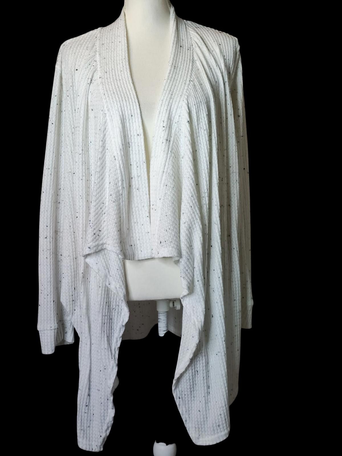 Other French Laundry White Open-Front Draped Cardigan Sweater Size XL / US 12-14 / IT 48-50 - 3 Thumbnail