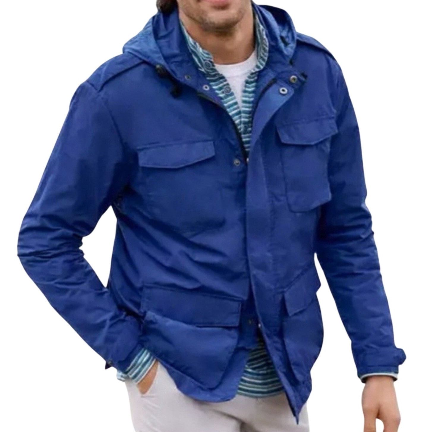 johnnie-O Johnnie O Doherty Blue Zip Field Hoodie Jacket MSRP $298 Size US L / EU 52-54 / 3 - 1 Thumbnail