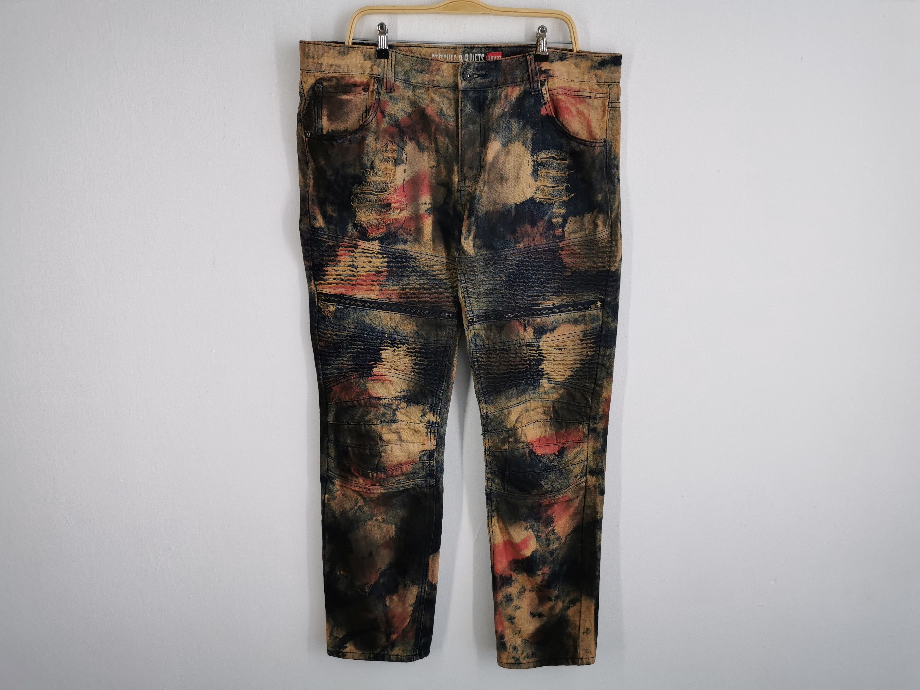 Vintage Vintage 90's Stitches & Rivets Bikers Denim Big Size 42 Size US 42 / EU 58 - 2 Thumbnail
