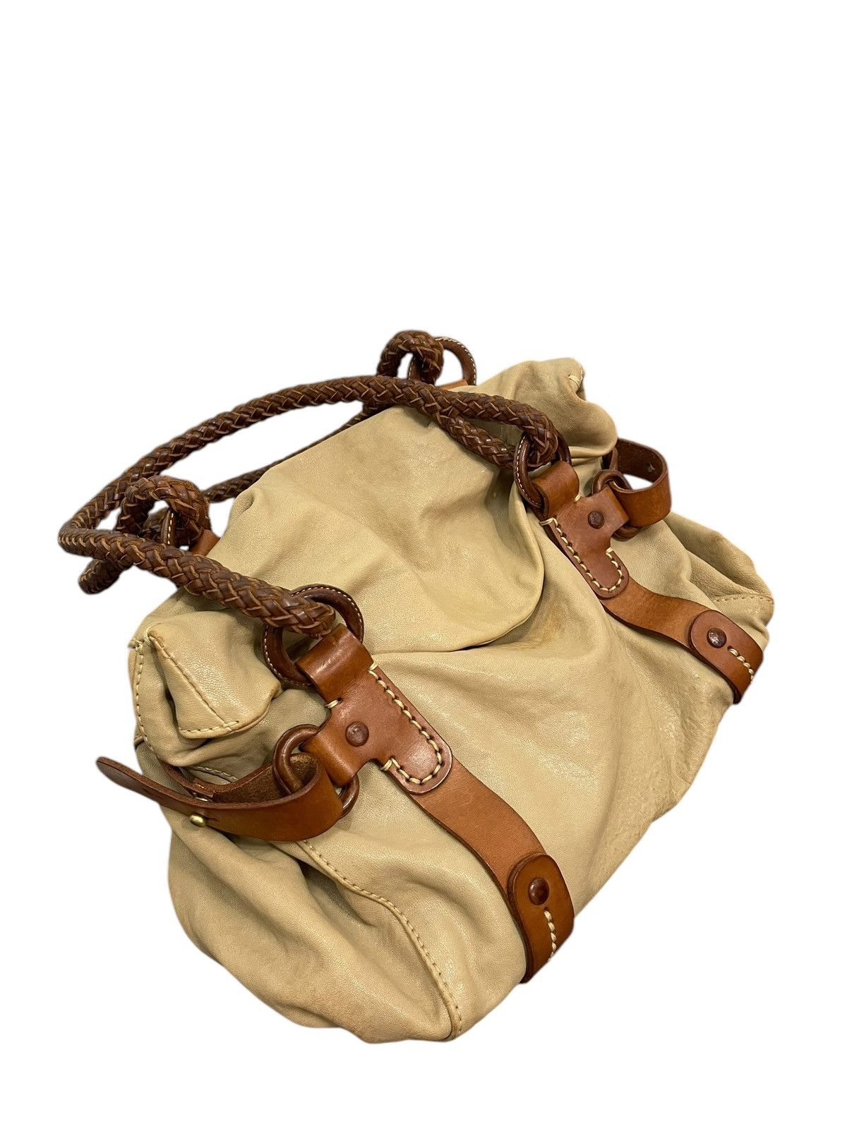 Genuine Leather Full Leather Patina Genten Japan Hand Bag 1🟩8 Size ONE SIZE - 6 Thumbnail