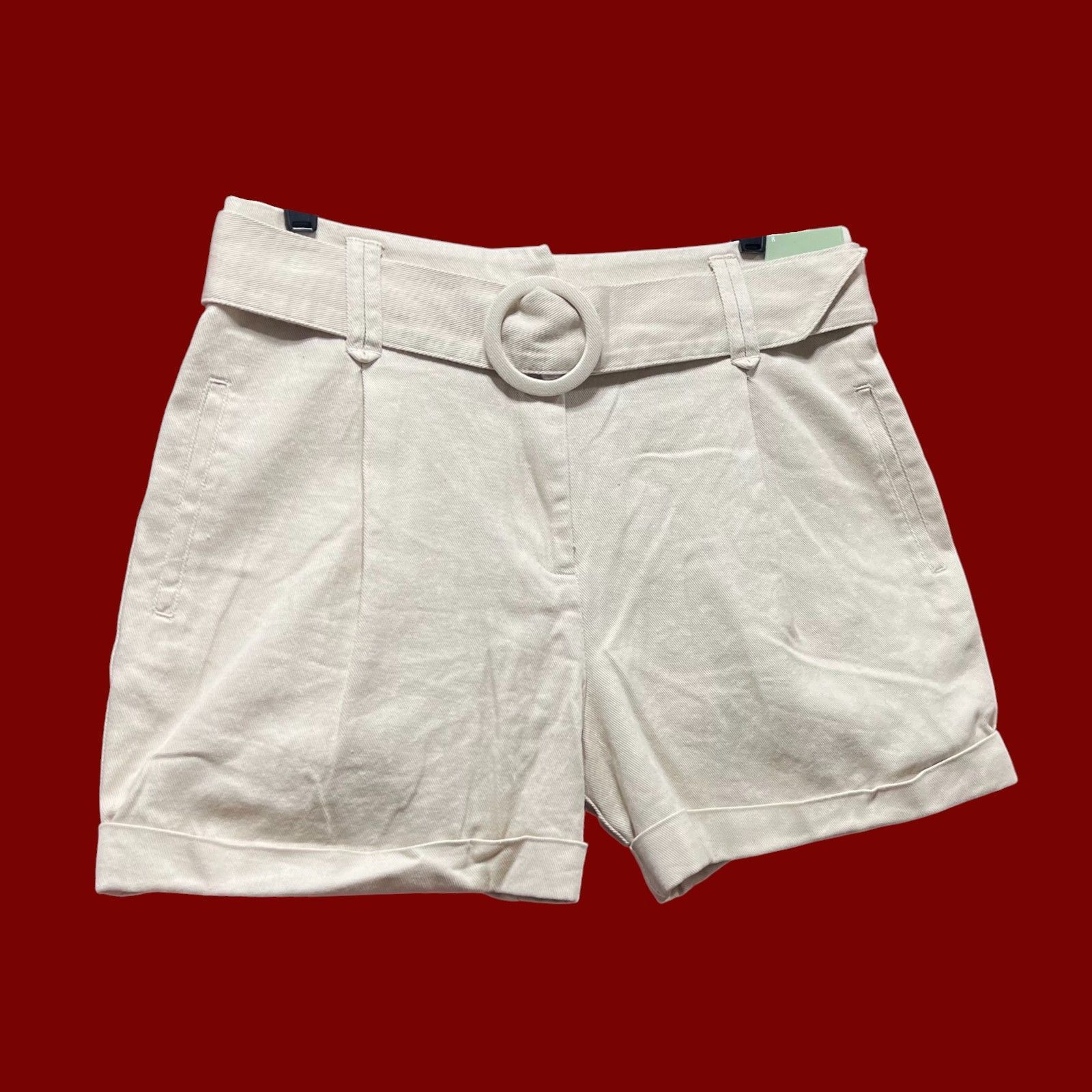 Other Ryegrass - Women's Mid-Rise Pleated Short - Beige - 8 Size 30" / US 8 / IT 44 - 14 Thumbnail