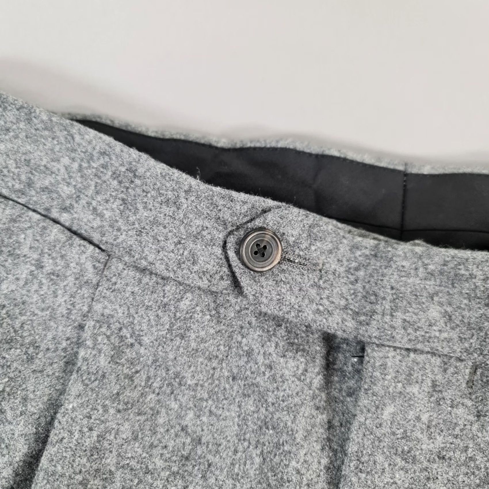 Thom Sweeney Thom Sweeney Trousers Grey Wool Flannel W30 L26 Dress Pants Mens Regular Slim/Tapered Pocket Size US 30 / EU 46 - 3 Thumbnail