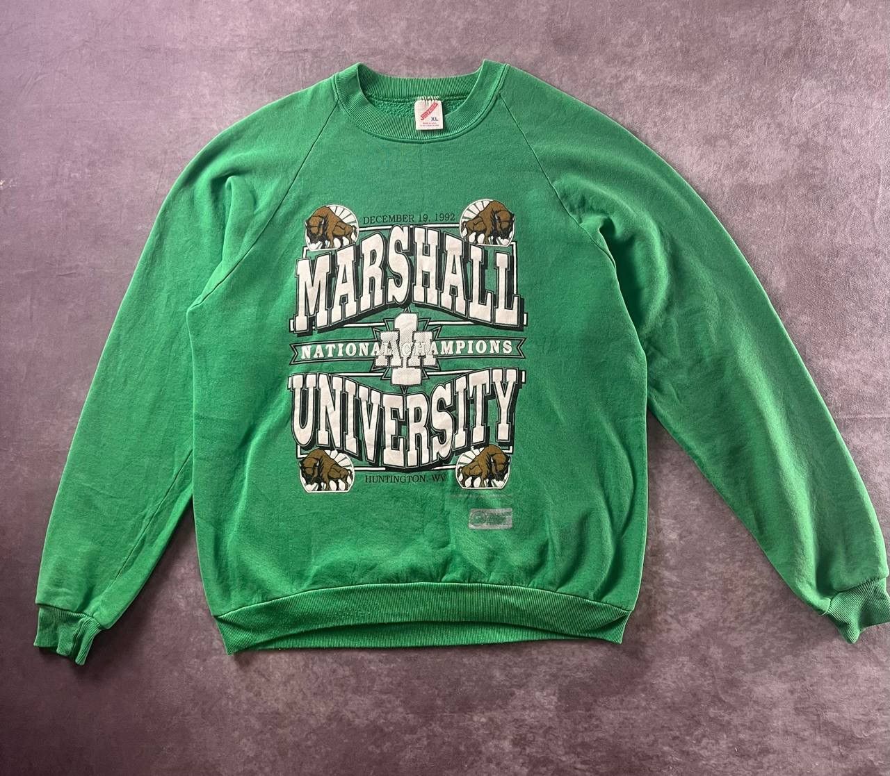 Jerzees Vintage 1992 Marshall University Sweatshirt Jerzees XL Size US XL / EU 56 / 4 - 1 Thumbnail
