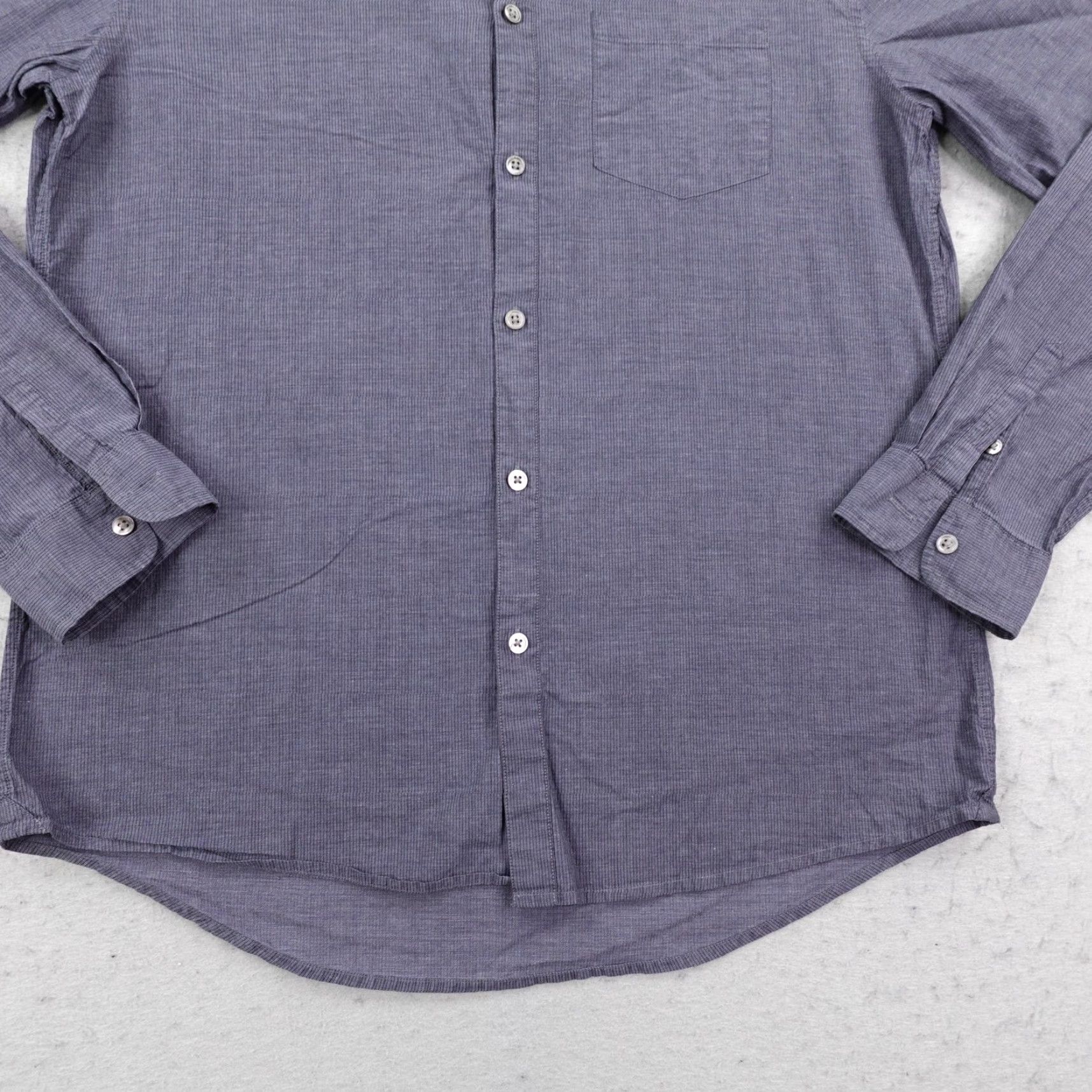 John Varvatos John Varvatos Shirt Mens Medium Blue Long Sleeve Button-Up Cotton Woven Casual Mens Size US M / EU 48-50 / 2 - 4 Thumbnail