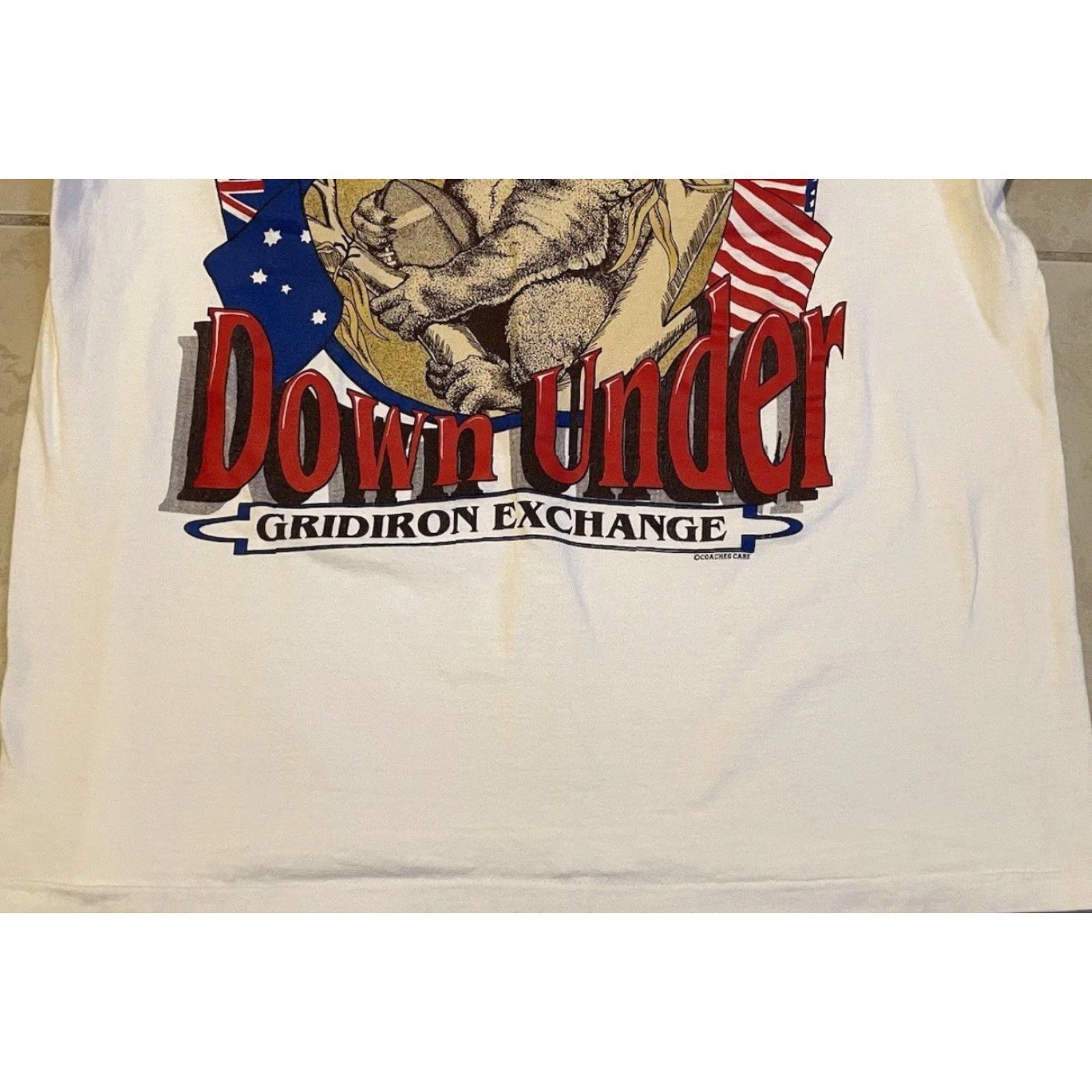 Vintage VINTAGE 90s Arizona Koala Football Shirt M White Mens T-Shirt Grunge Animal USA 80s Retro Sports College Football Size US M / EU 48-50 / 2 - 4 Thumbnail