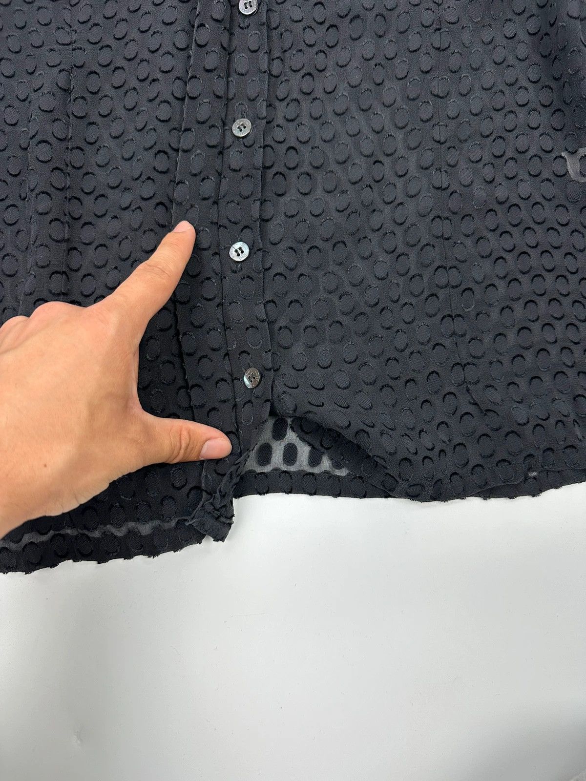 Dolce & Gabbana Dolce Gabbana 00’s Black Dotted Light Silk Shirt Size US M / EU 48-50 / 2 - 4 Thumbnail