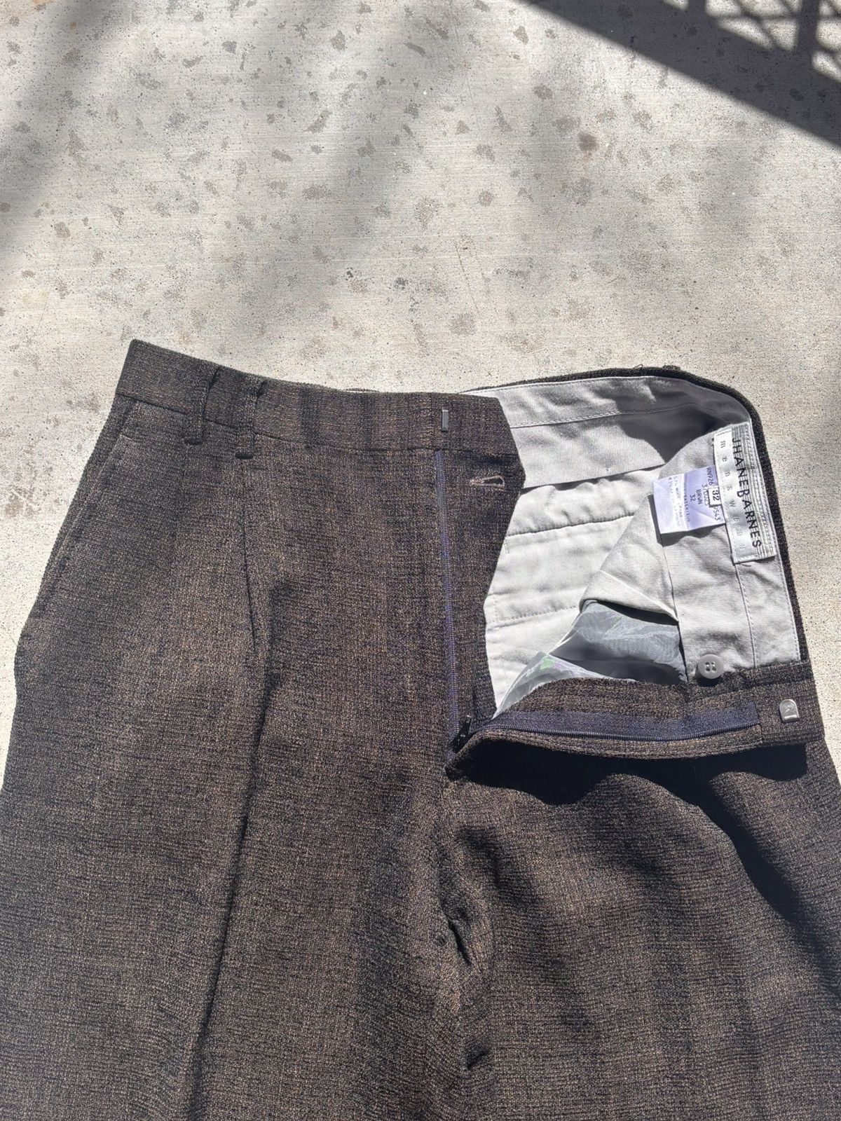 Japanese Brand Vintage Japanese Wool / Rayon Blend Suiting Pants Size US 32 / EU 48 - 3 Thumbnail
