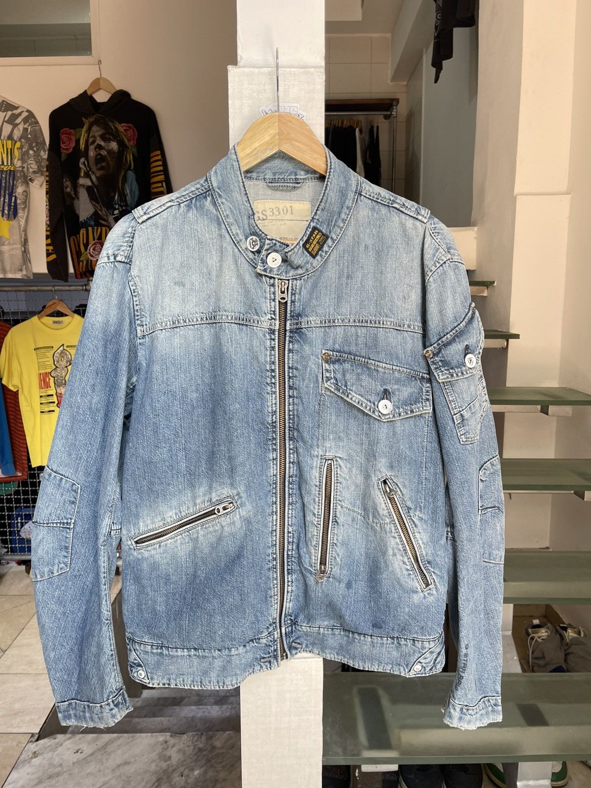 G-Star G Star Raw Denim Jacket RARE y2k Size US L / EU 52-54 / 3 - 1 Thumbnail