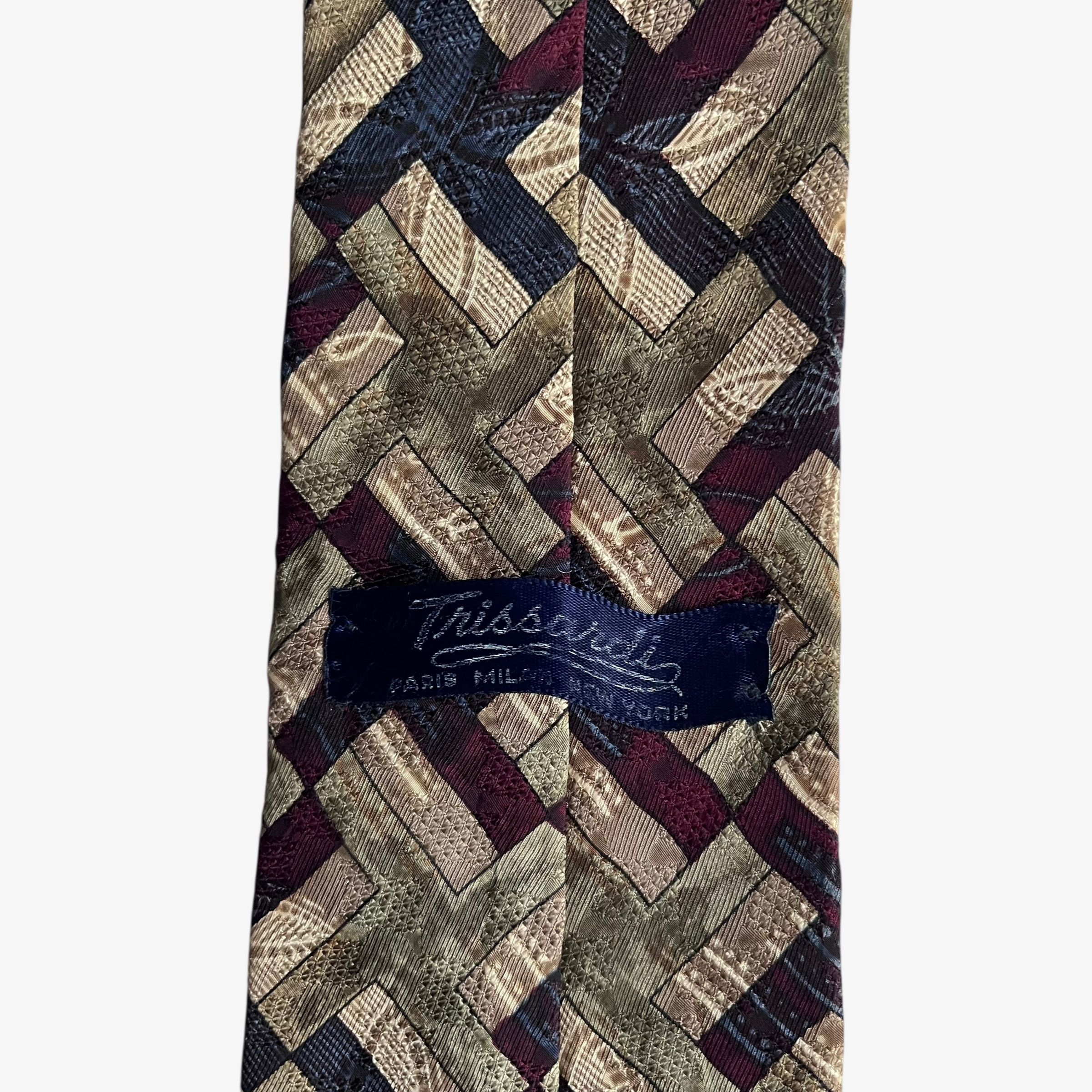 Trussardi Vintage 80s Trussardi Abstract Geometric Print Silk Tie Size ONE SIZE - 2 Thumbnail