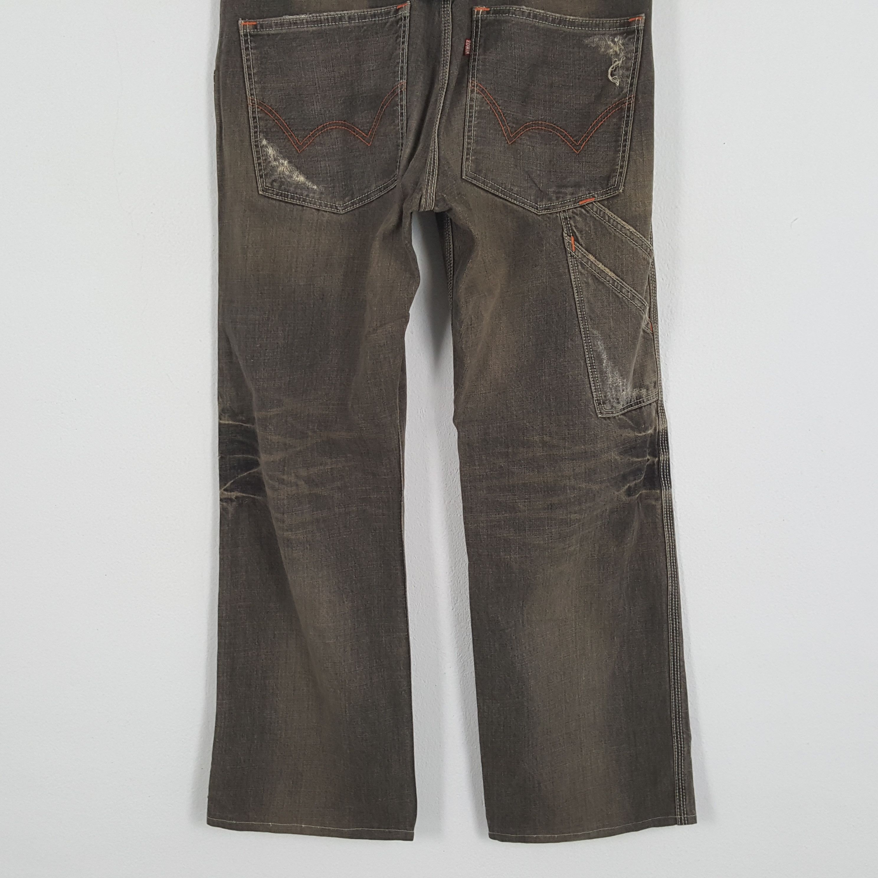 Edwin × Vintage EDWIN Streetwear Fashion Style Distressed Jeans Size US 33 - 6 Thumbnail