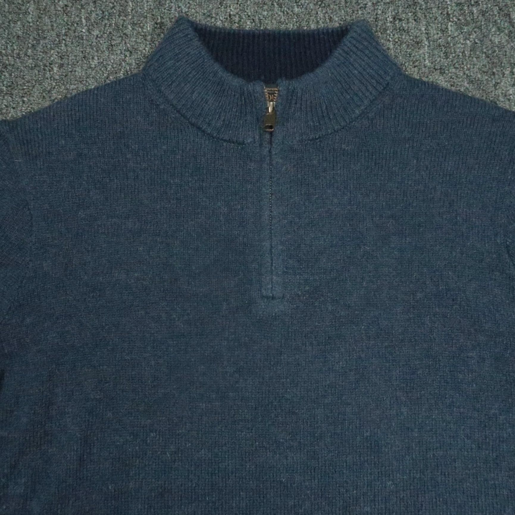 Pendleton Pendleton Sweater XL Blue Washable Wool Quarter Zip Long Sleeve Casual Mens Size US XL / EU 56 / 4 - 2 Thumbnail