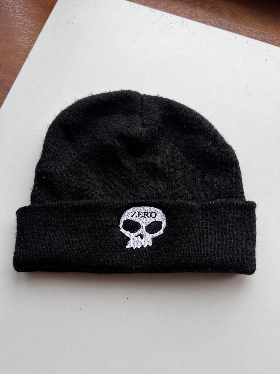Zero Skateboards Beanie Hat Vintage Skull Skeleton in Black, Men’s