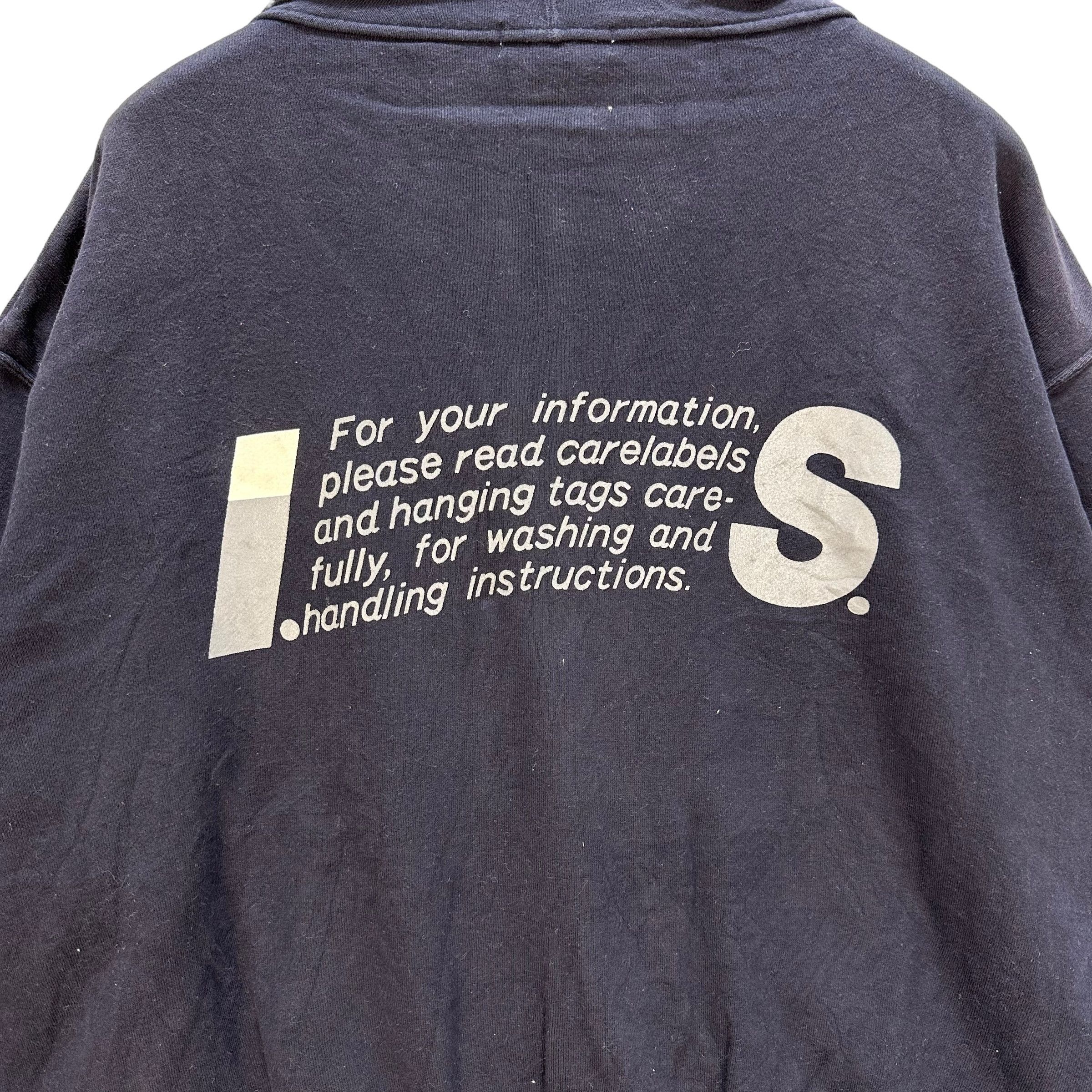 Issey Miyake 90's IS ICONIC CARE LABEL BIG LOGO ZIPPER HOODIES #9090-56 Size US M / EU 48-50 / 2 - 2 Thumbnail