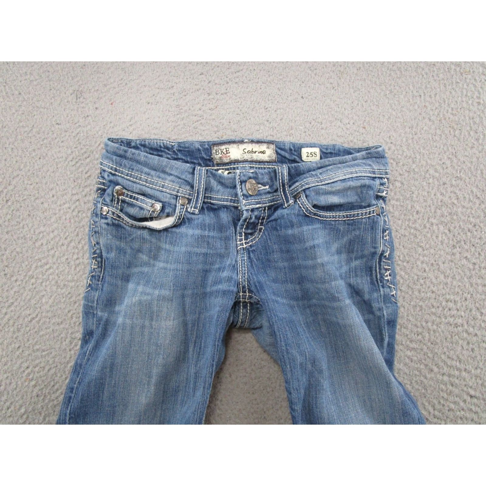 Vintage BKE Buckle Jeans Slim Bootcut 25 Regular Blue Denim Stretch 5-Pocket Women Size 25 X 29.5 Y2K Readable Size 42" / US 20 - 4 Thumbnail