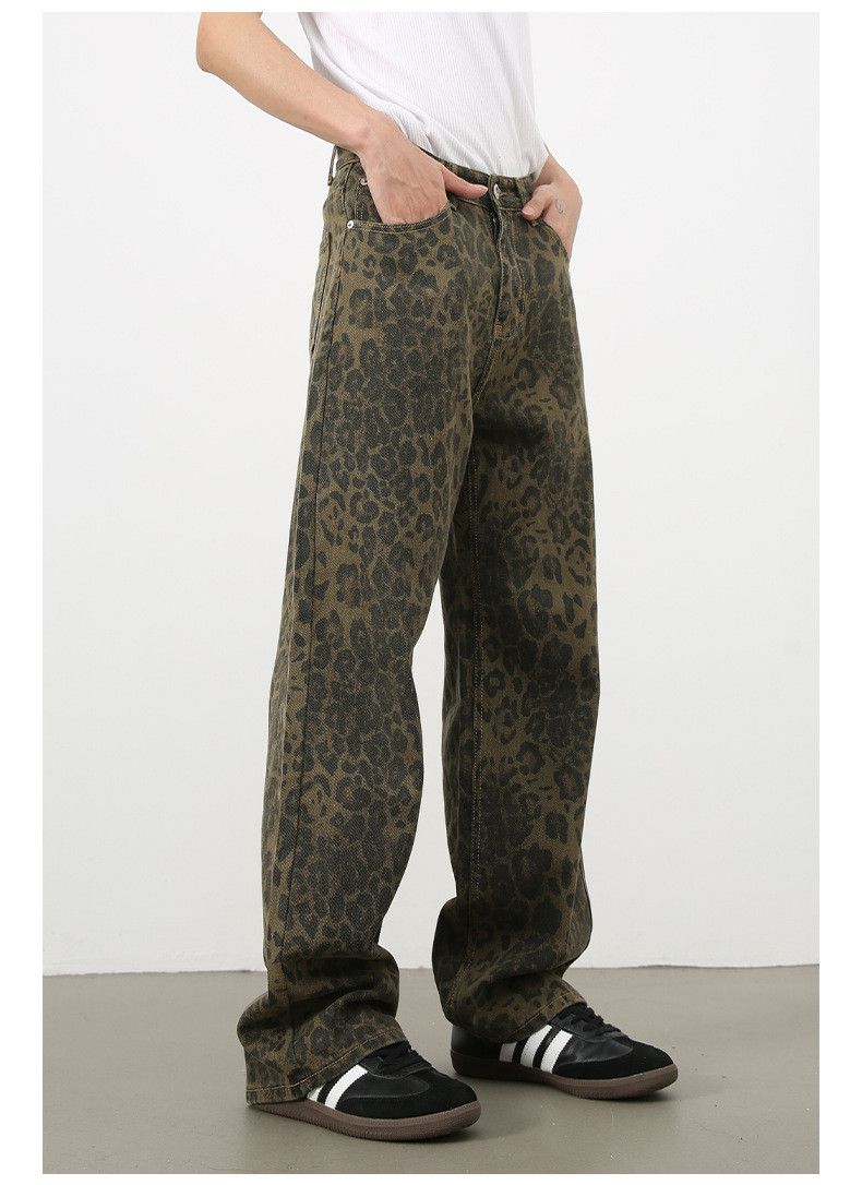 Japanese Brand × Jean Men's camouflage vintage washed distressed leopard jeans Size US 34 / EU 50 - 3 Thumbnail