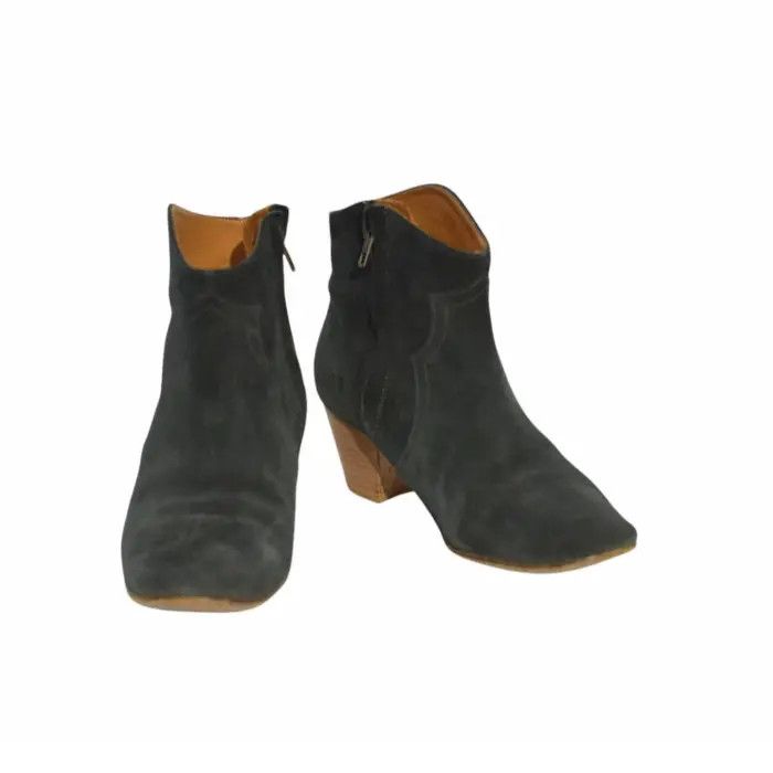 Isabel Marant Isabel Marant Etoile Blue Suede Ankle Boot Size US 7 / IT 37 - 1 Thumbnail