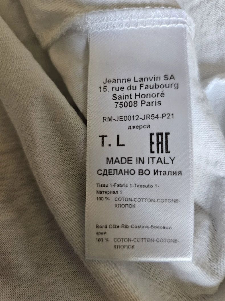 Lanvin Lanvin White embroidered T-shirt 2505-Nextarrow Size US L / EU 52-54 / 3 - 6 Thumbnail