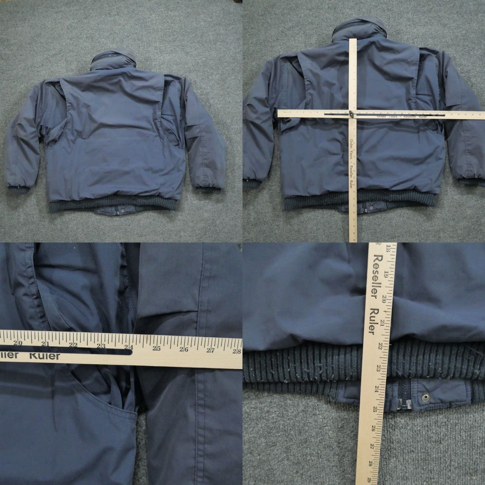 Vintage VINTAGE North Bay Jacket Mens L Blue Bomber Schematic Lined 80s Size US L / EU 52-54 / 3 - 9 Thumbnail