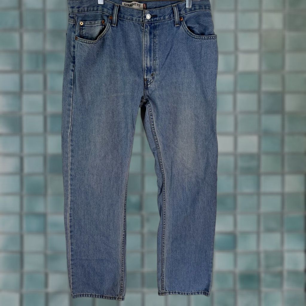 Levi's Levi's 505 Jeans Mens Regular Blue Denim Straight Leg 36x34 Mid Rise 5-Pocket Pockets Denim Cotton Blend Button Zipper 36 Mens Size US 36 / EU 52 - 1 Thumbnail