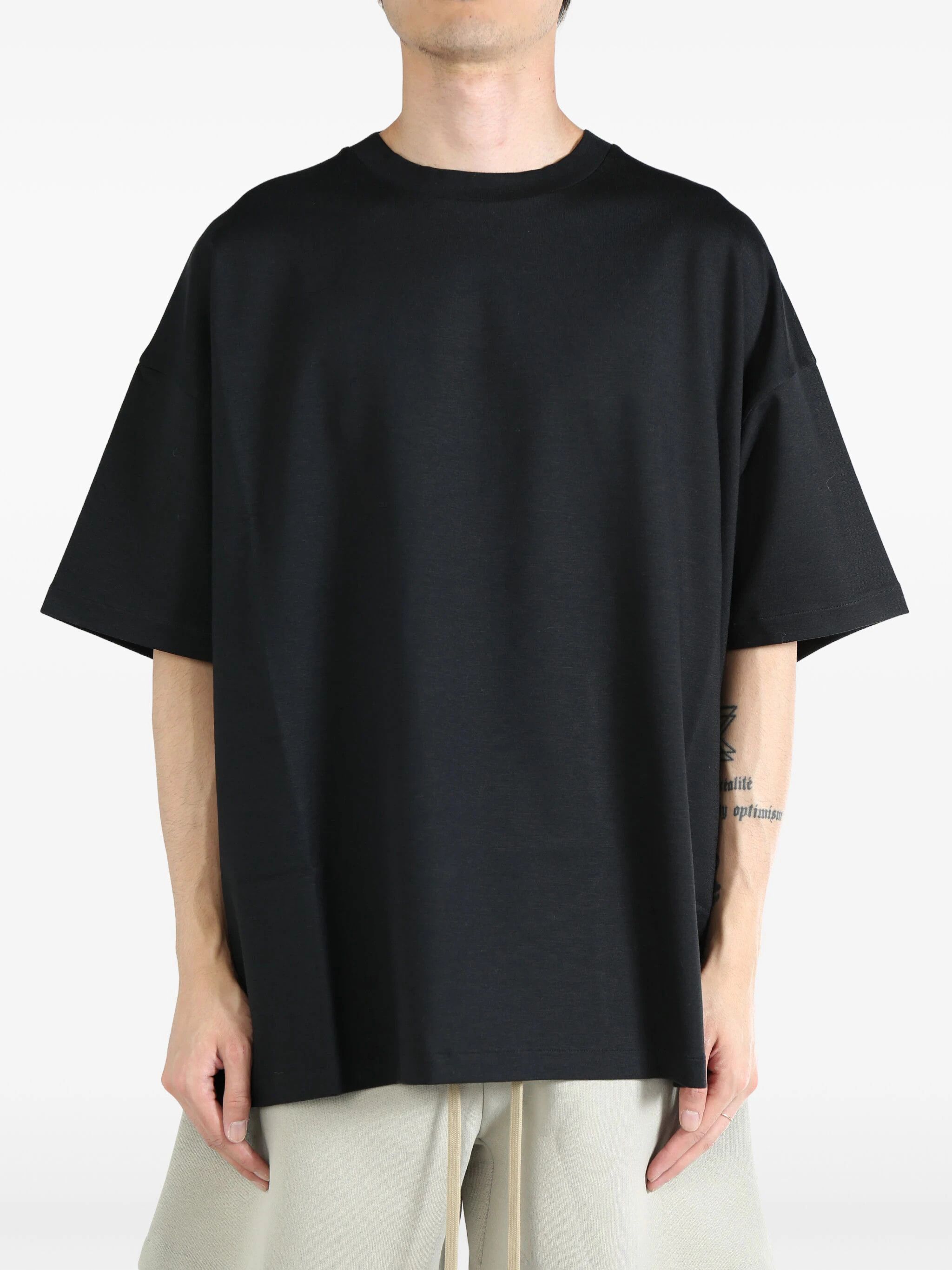 Fear of God o1s22i1n1024 Oversized Milano Stitch T Shirt in Black Size US M / EU 48-50 / 2 - 2 Thumbnail