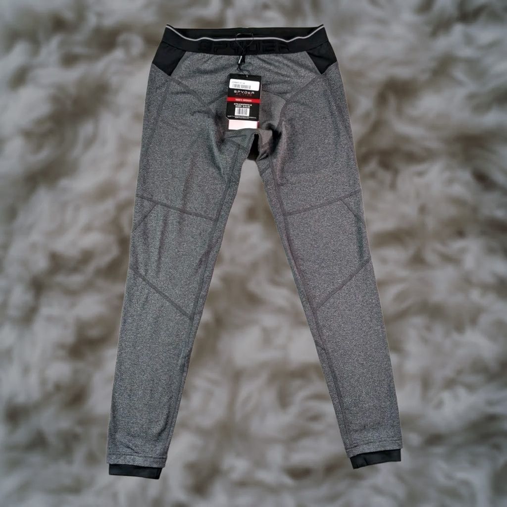 Spyder Spyder Pants Mens Medium Gray ProWeb Brushed Compression Tights Leggings Size US 31 - 1 Thumbnail