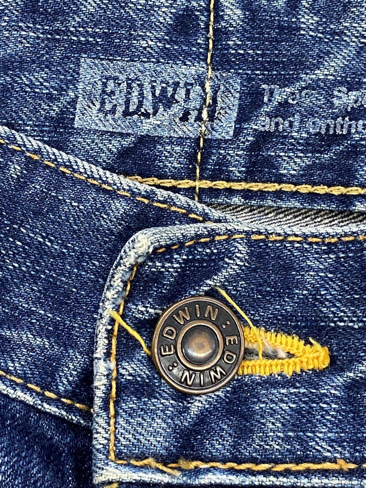 Edwin Edwin Blue Wash Whiskered Style Flare Jeans Size US 30 / EU 46 - 10 Thumbnail