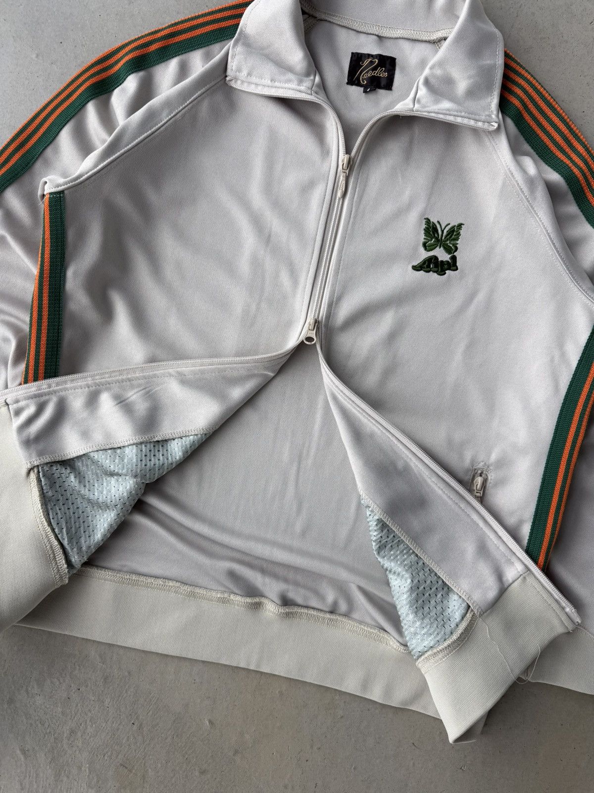 Needles Needles Embroidered Logo Green & Orange Stripe Track Jacket Size US M / EU 48-50 / 2 - 3 Thumbnail
