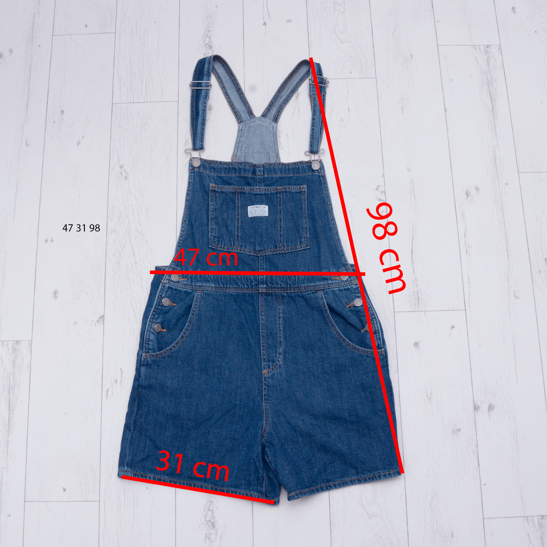 Levi's × Levi's Vintage Clothing × Vintage Vintage Short Overall Hickory by Levi’s Levis size M Japan Size 32" / US 10 / IT 46 - 2 Thumbnail