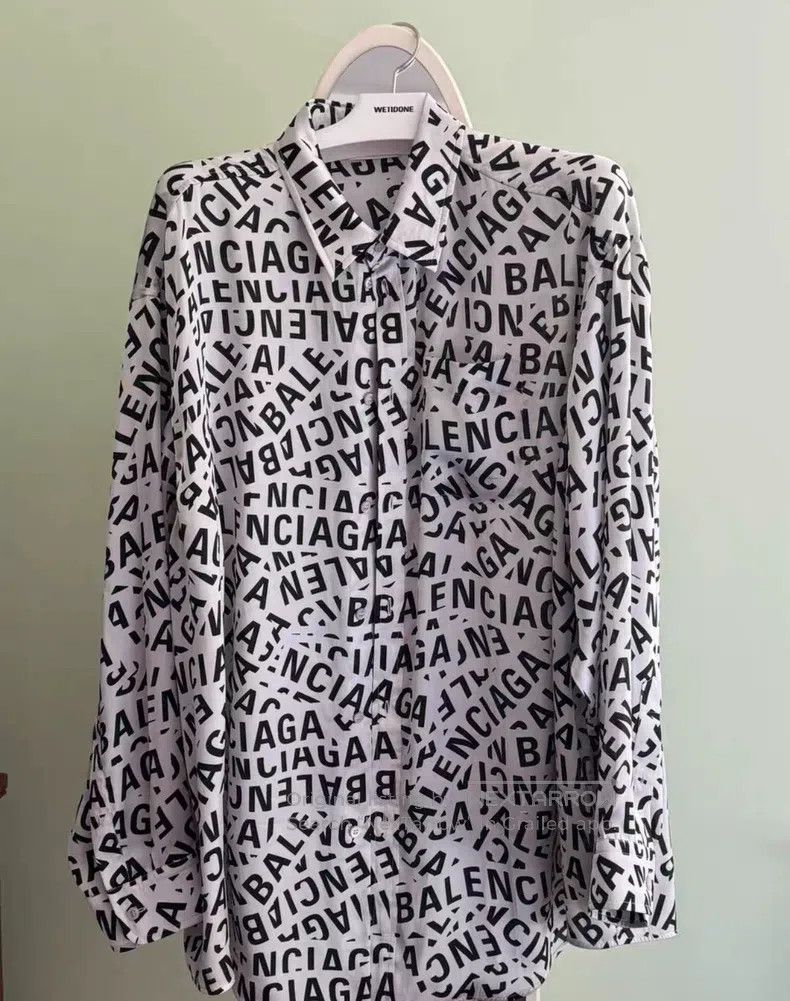 Balenciaga Balenciaga Viscose Shirt Size S / US 4 / IT 40 - 1 Thumbnail
