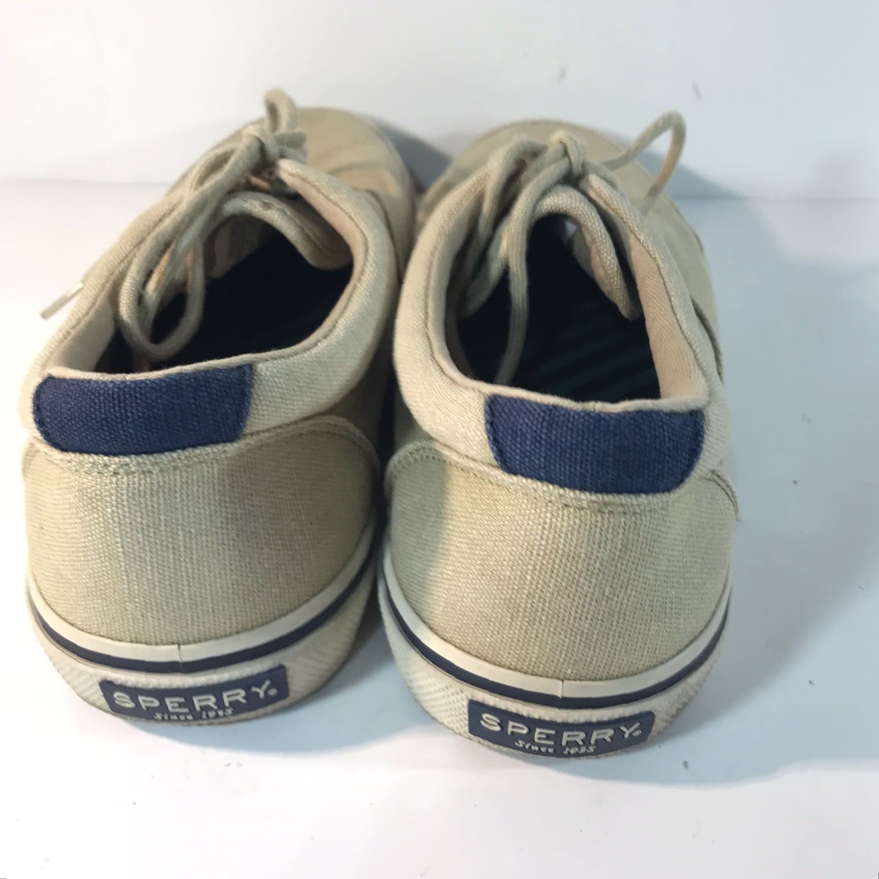 Sperry Sperry Top Sider Sneakers Beige Canvas Lace Up Mens Size 11 Casual Size US L / EU 52-54 / 3 - 5 Thumbnail