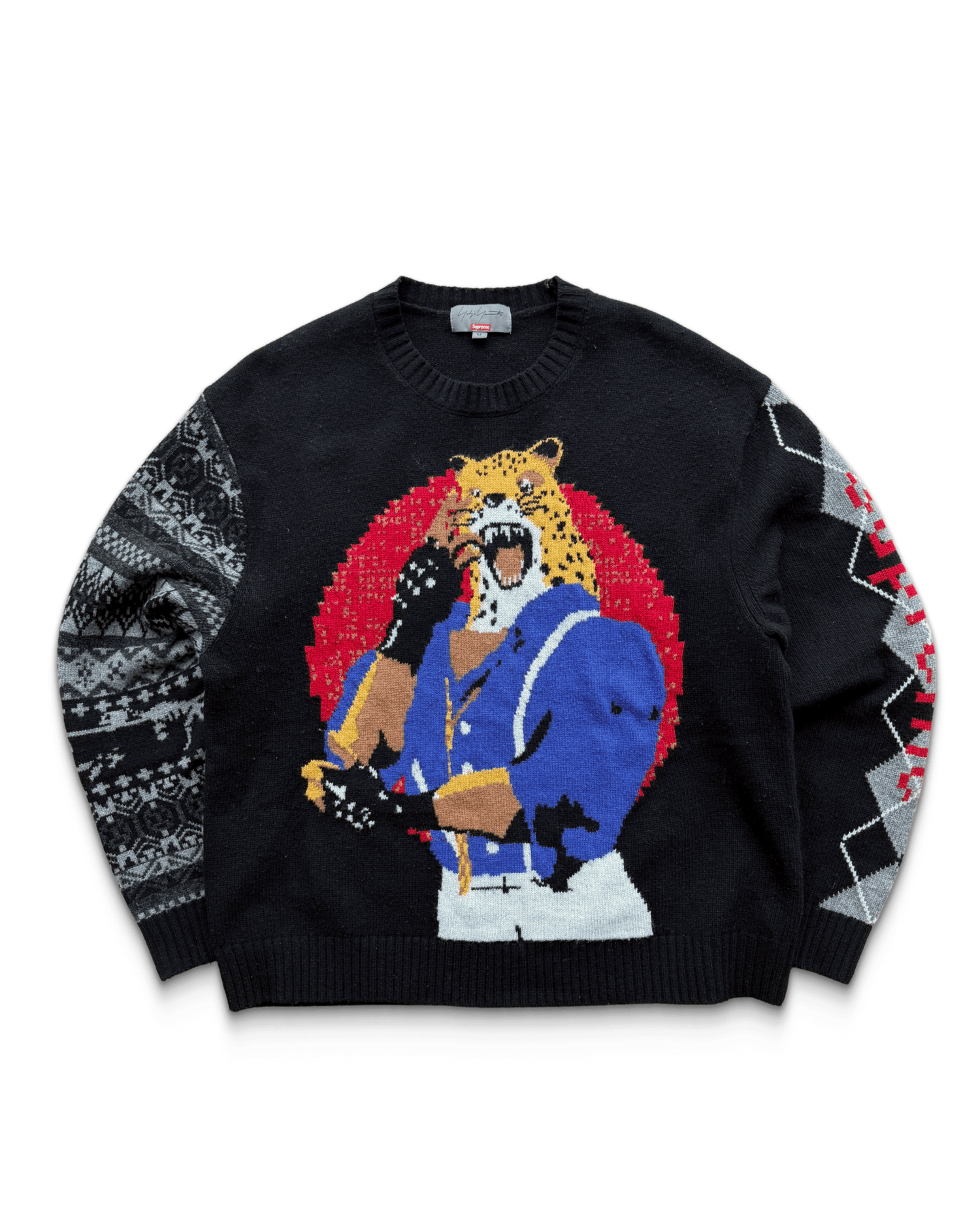 Supreme × Yohji Yamamoto Supreme x Yohji Yamamoto Tekken King Knit Sweater Size US M / EU 48-50 / 2 - 2 Thumbnail