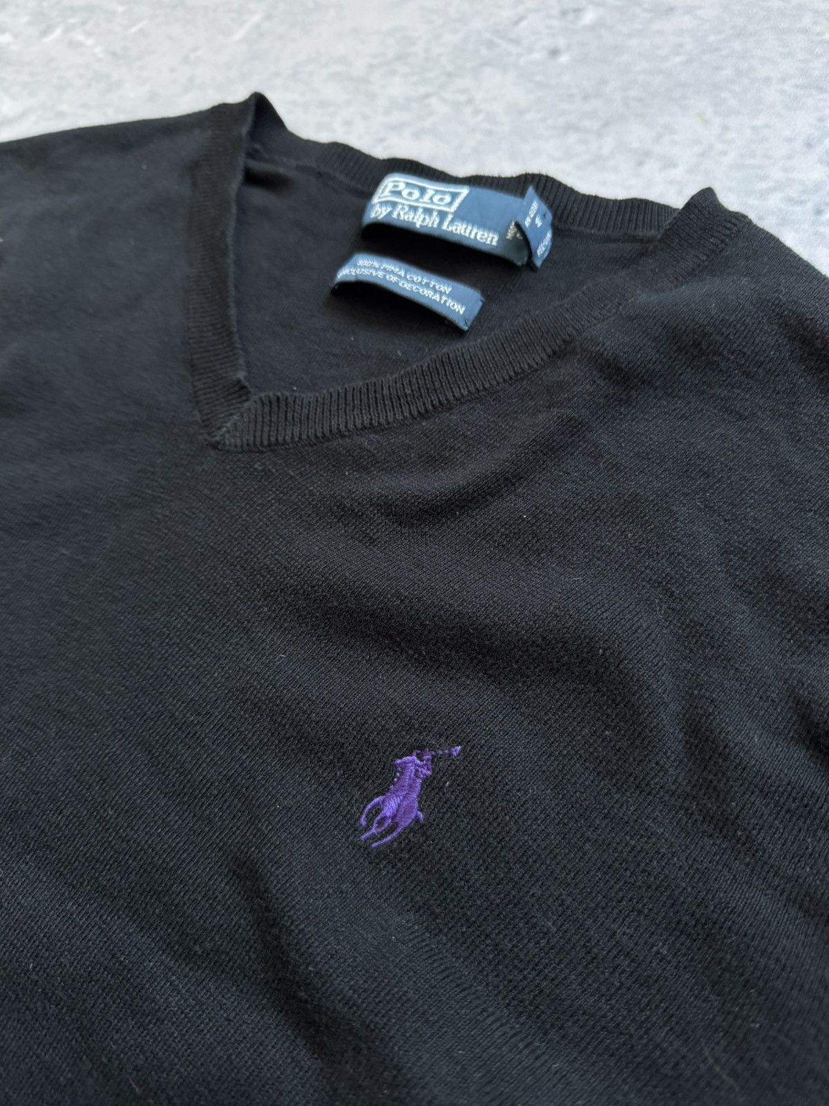 Polo Ralph Lauren × Vintage Purple logo RL sweatshirt luxury Polo Size US M / EU 48-50 / 2 - 3 Thumbnail