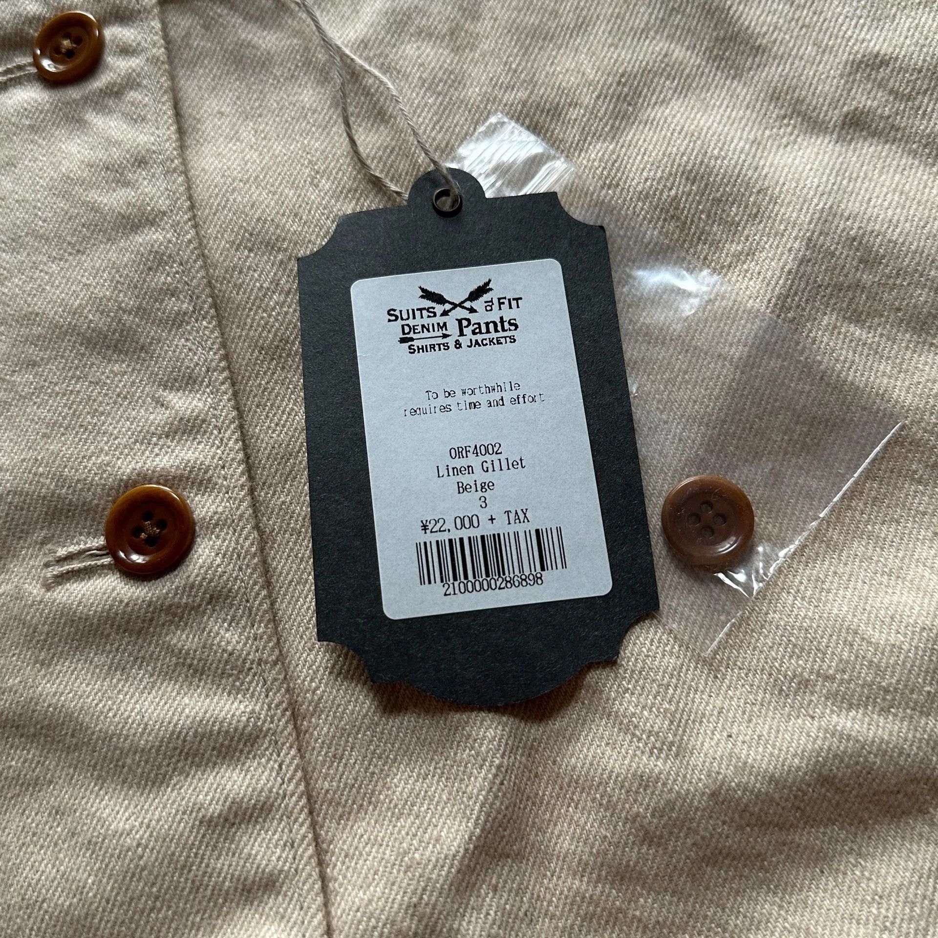 Orgueil ORGUEIL Vintage Cotton-Linen Vest Size US L / EU 52-54 / 3 - 5 Thumbnail