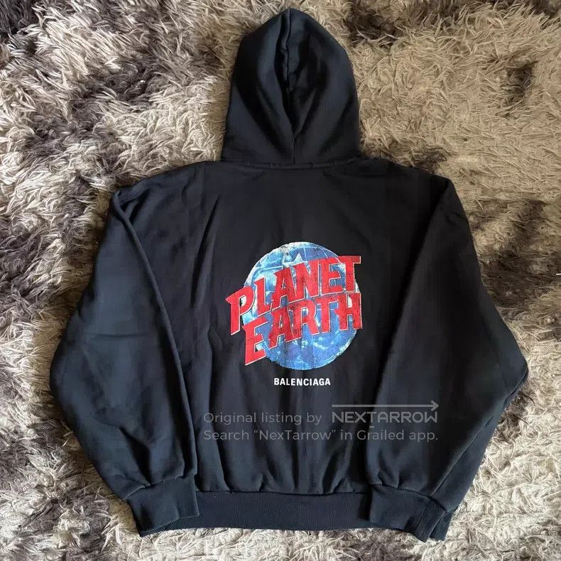 Balenciaga Balenciaga Black Earth Zipper Sweatshirt Size US M / EU 48-50 / 2 - 2 Thumbnail