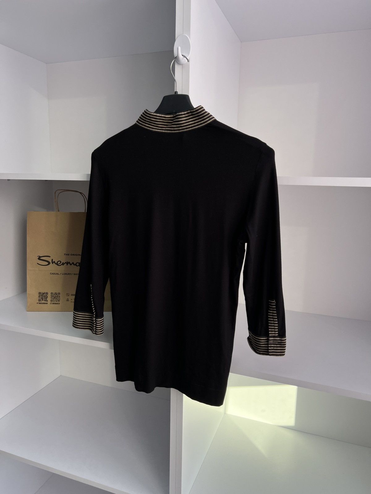 Akris × Designer × Vintage Vintage Akris Women’s Black Designer Blouse Size XL / US 12-14 / IT 48-50 - 12 Thumbnail