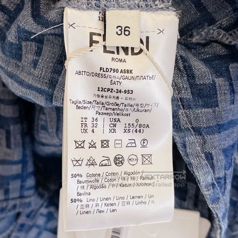 Fendi Fendi Blue floral FF denim dress Size XXS / US 00 / IT 34 - 7 Thumbnail