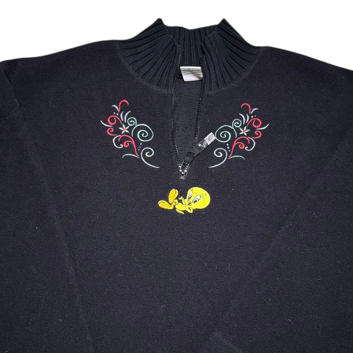 Vintage Looney Tunes Tweety Embroidered Fleece Zip Sweatshirt XL Size US XL / EU 56 / 4 - 2 Thumbnail