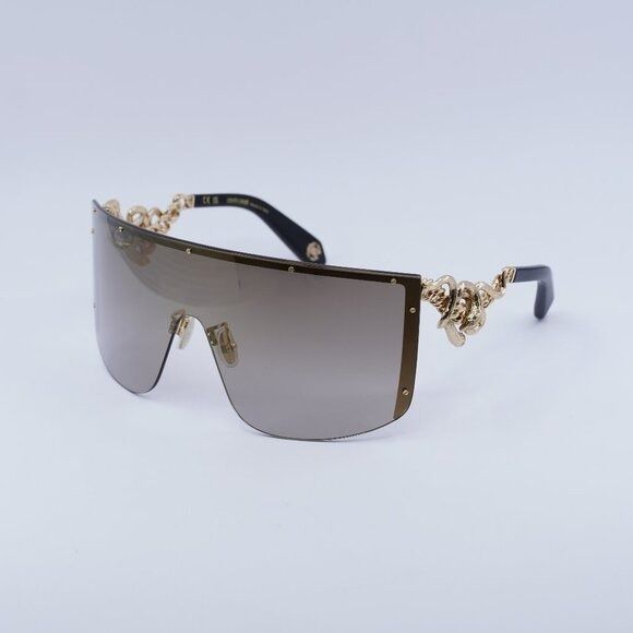 Roberto Cavalli Roberto Cavalli SRC015M 300G Sunglasses Gold Shield Frame Size ONE SIZE - 2 Thumbnail
