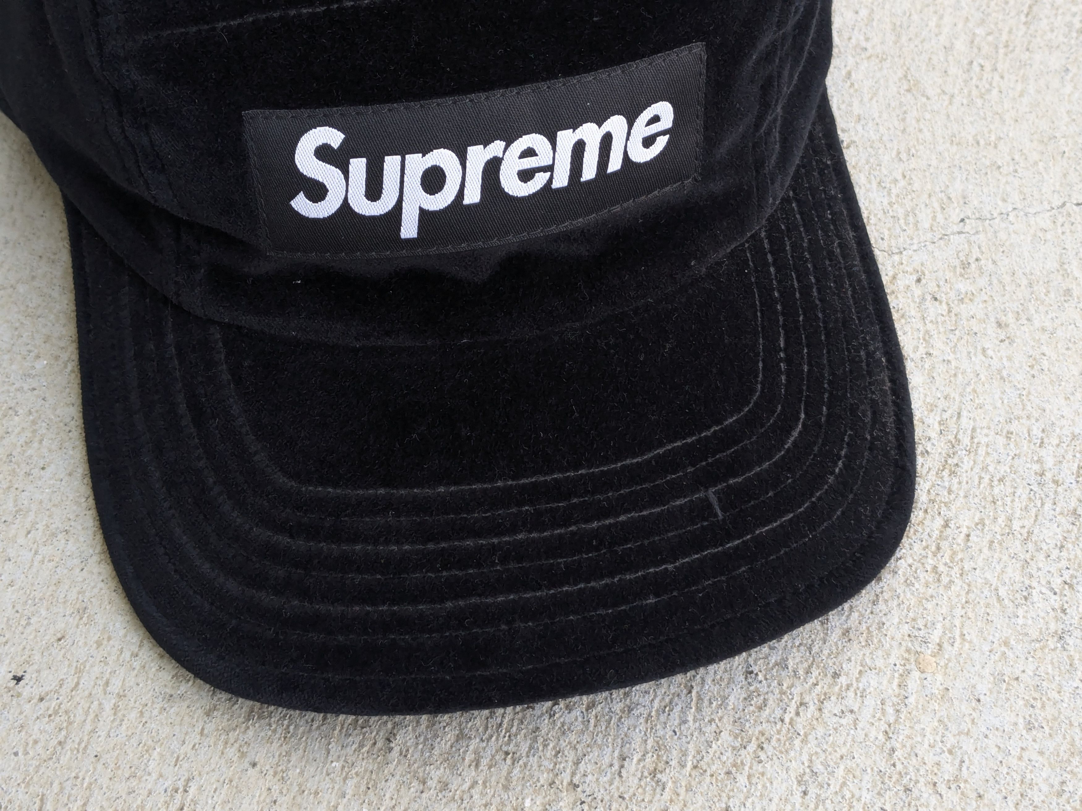 Supreme Supreme Velvet Camp Cap Black Hat 5 Panel Velour BOGO SS18 Size ONE SIZE - 2 Thumbnail
