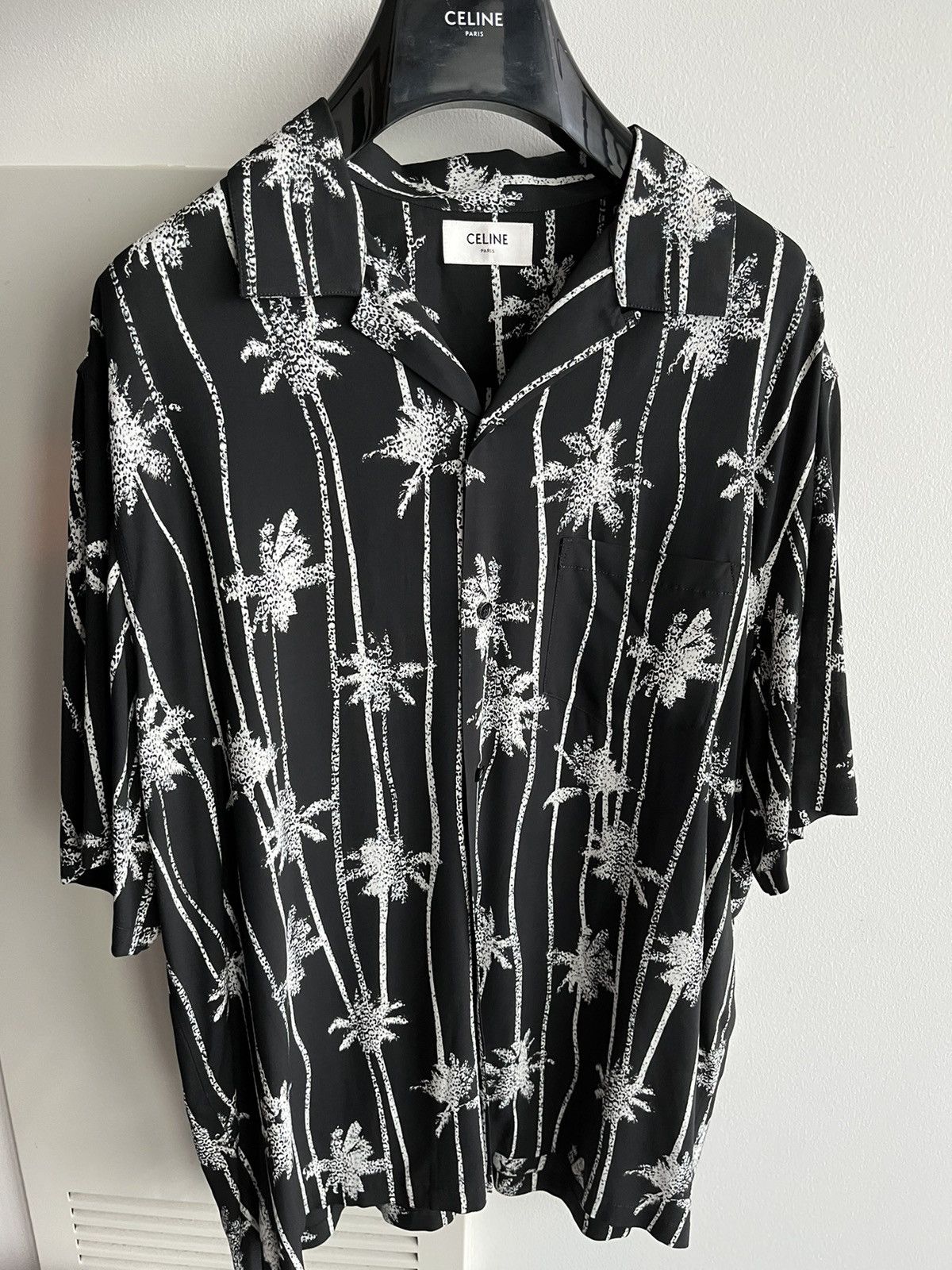 Celine × Hedi Slimane Celine by Hedi Slimane Palm Tree Shirt Brand New Size US XL / EU 56 / 4 - 2 Thumbnail