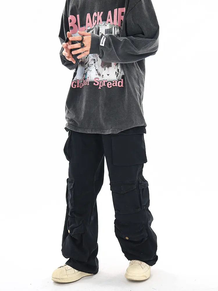 Japanese Brand × Jean Black Cargo Pants Size US 30 / EU 46 - 6 Thumbnail