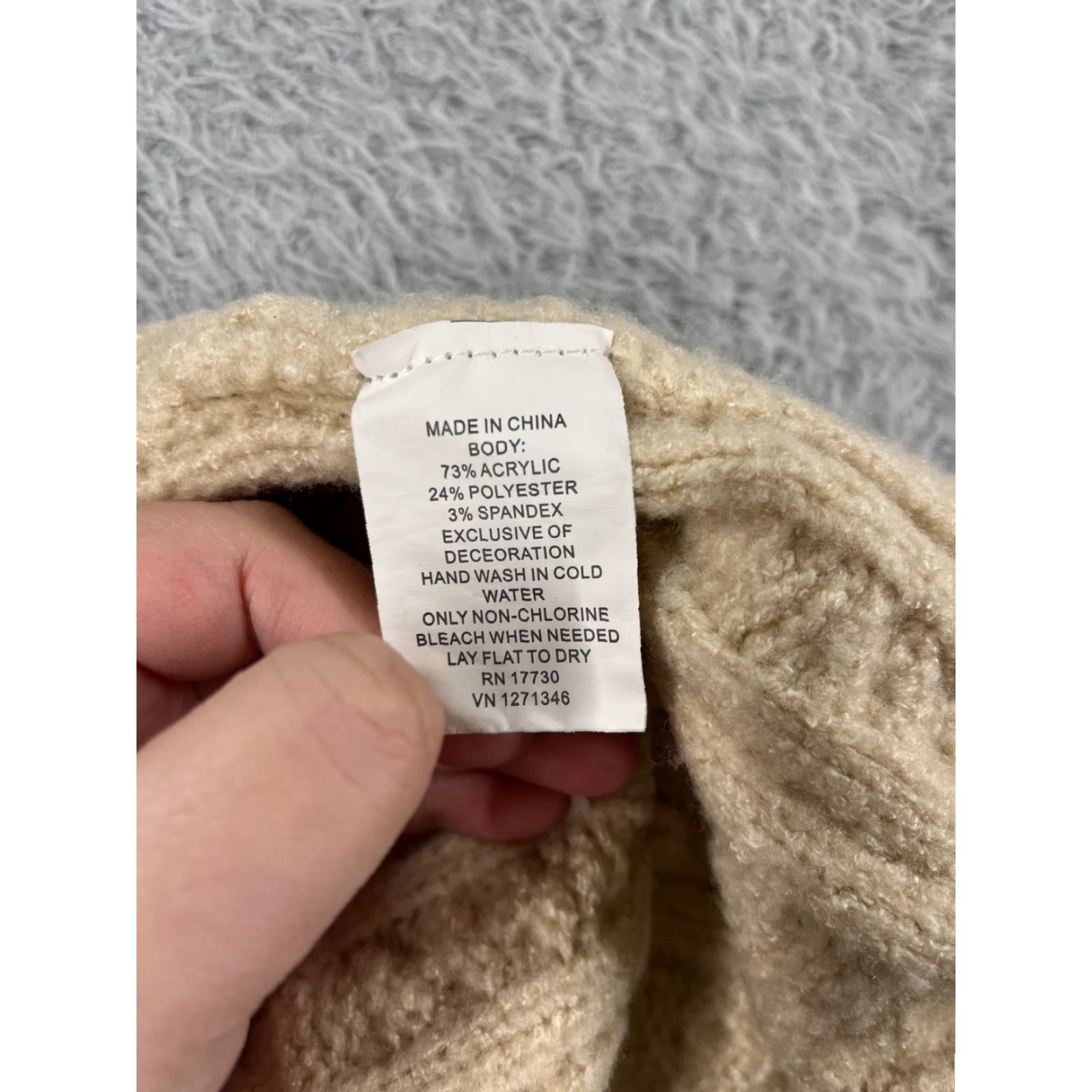 Vintage Target Beanie Womens One Size Ivory Cable Knit Acrylic Polyester Blend Ski Hat Size ONE SIZE - 6 Thumbnail