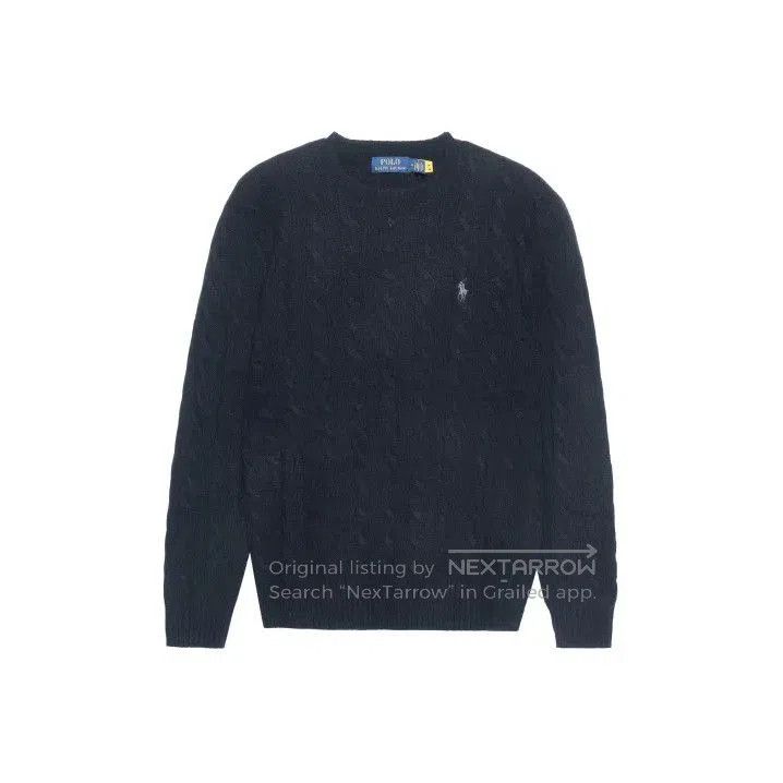 Polo Ralph Lauren Polo Ralph Lauren Men's Black Cable Knit Wool Sweater. Size US S / EU 44-46 / 1 - 1 Thumbnail
